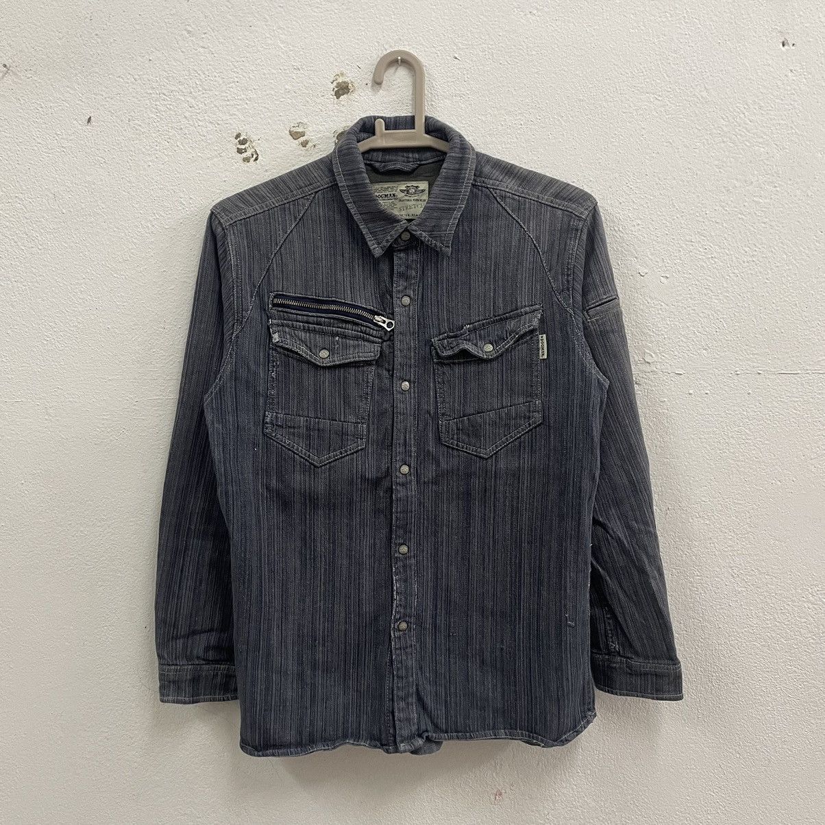 Japanese Brand × Vintage 🔥🇯🇵Dogman Stripes Hickory Styles Denim Chore Jacket Size US S / EU 44-46 / 1 - 1 Thumbnail