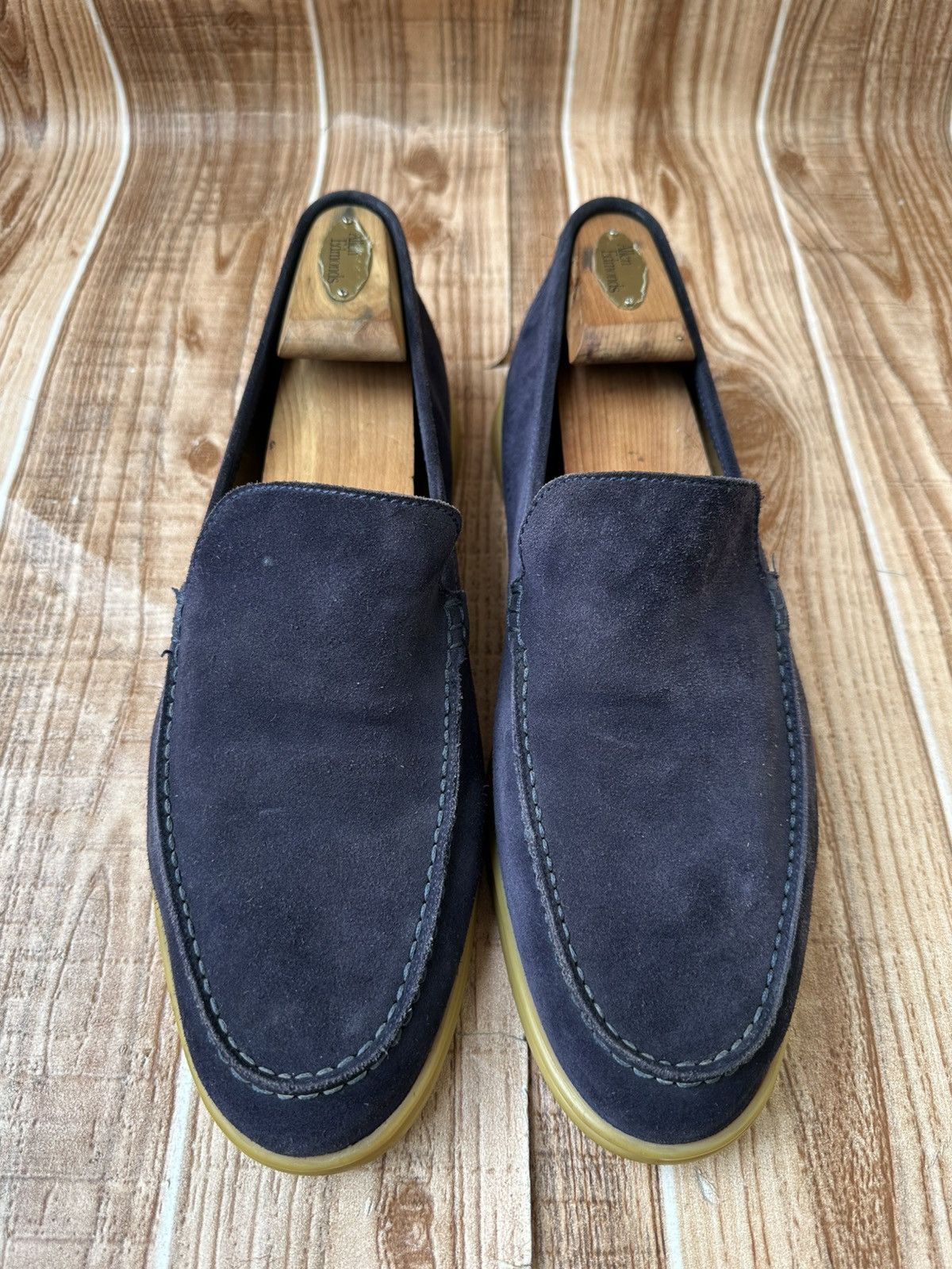 Loro Piana Loro Piana Summer Walk Blue Suede Loafer Flats Size US 11 / EU 44 - 1 Thumbnail