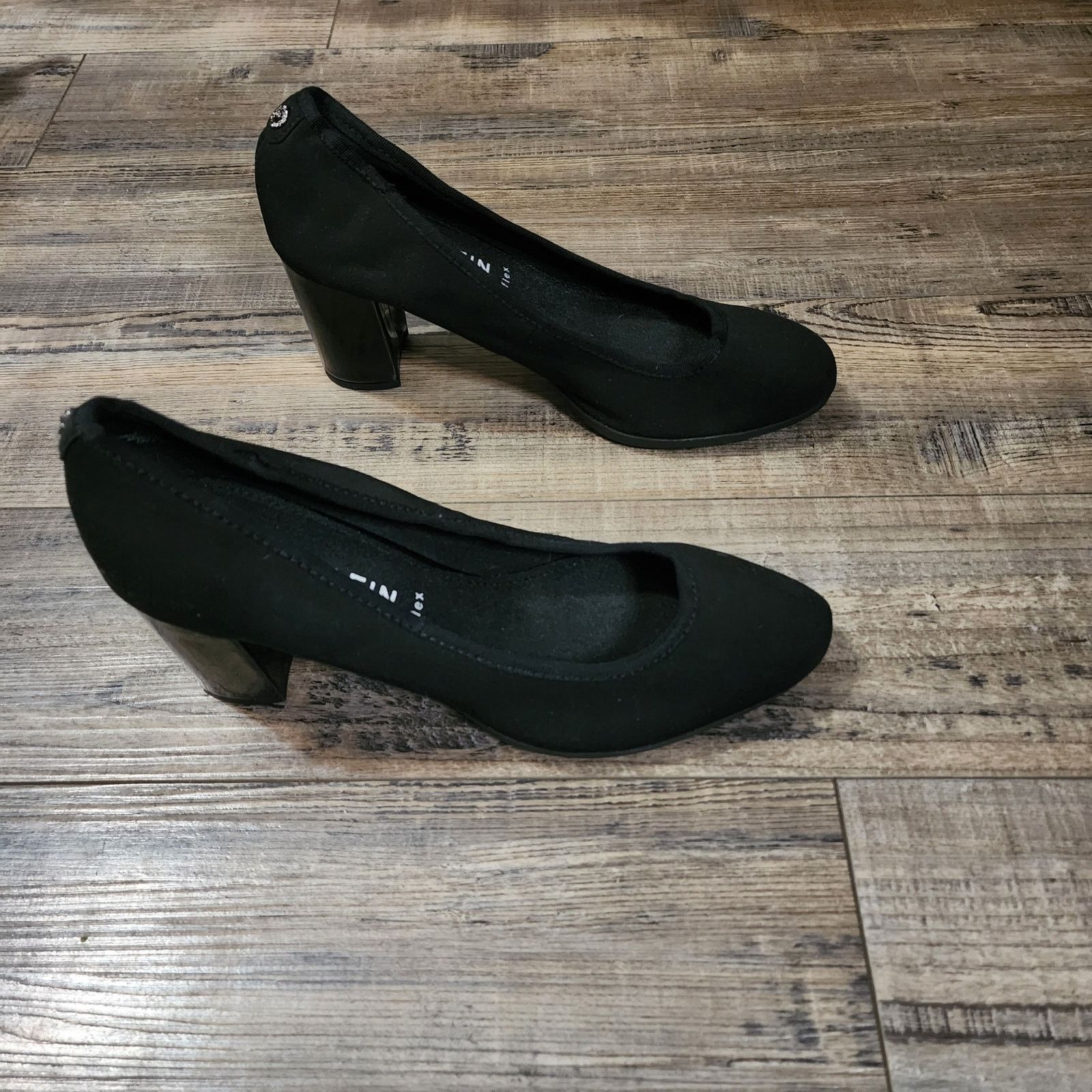 Anne Klein Anne Klein Classic Black Heel Chunky 3in heel size 8.5M BX42 Size US 8.5 / IT 38.5 - 3 Thumbnail