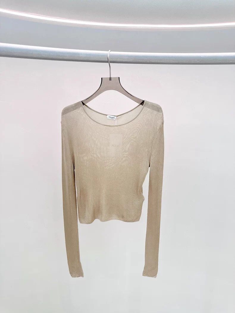 Saint Laurent Paris Saint Laurent Paris Khaki Undershirt Size M / US 6-8 / IT 42-44 - 1 Thumbnail