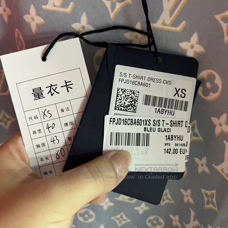 Louis Vuitton Louis Vuitton Blue Monogram Short Sleeve Dress. Size S / US 4 / IT 40 - 3 Thumbnail