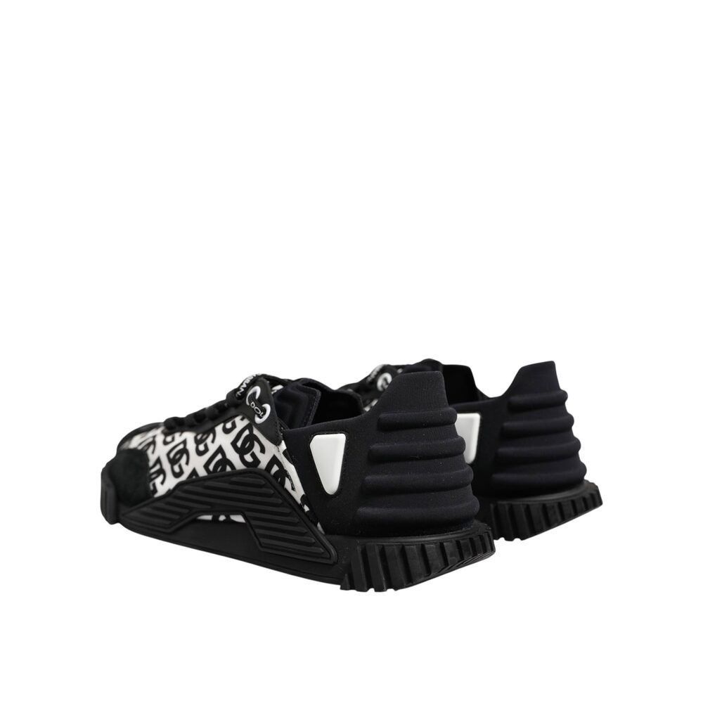 Dolce & Gabbana Dolce & Gabbana Black Logo Lace Up Low Top NS1 Sneakers Shoe Size US 12 / EU 45 - 4 Thumbnail