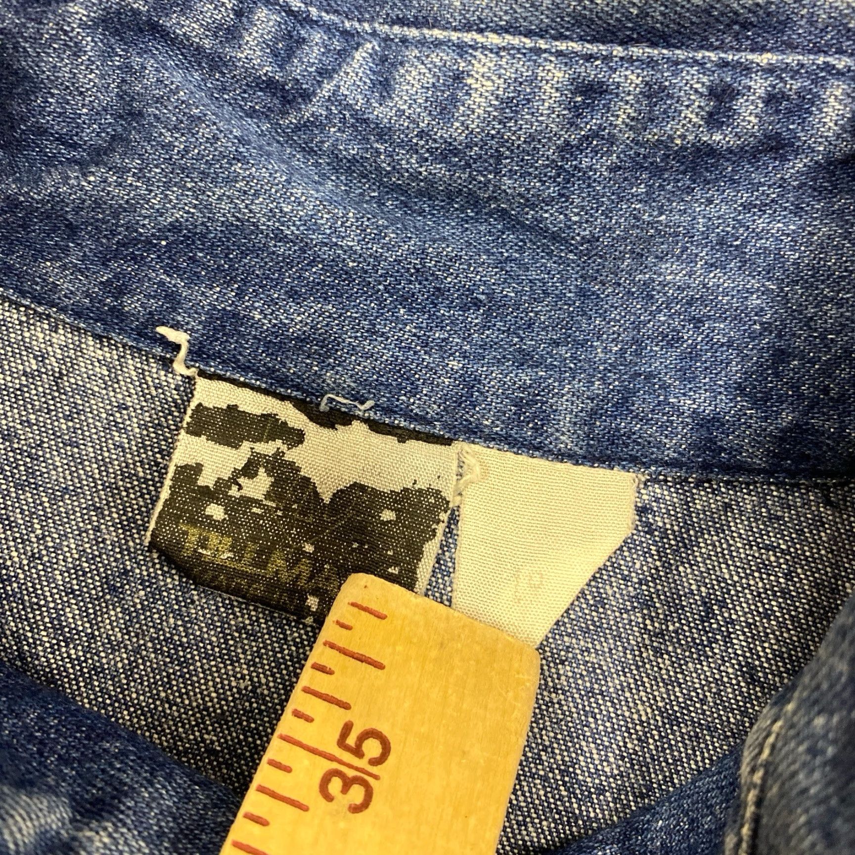 Denime VINTAGE Distressed denim heavyweight button up shirt XXL Blue Cotton Long Sleeve Snap Unbranded Men Cowboy Retro Western Button-Up Size US XXL / EU 58 / 5 - 4 Thumbnail