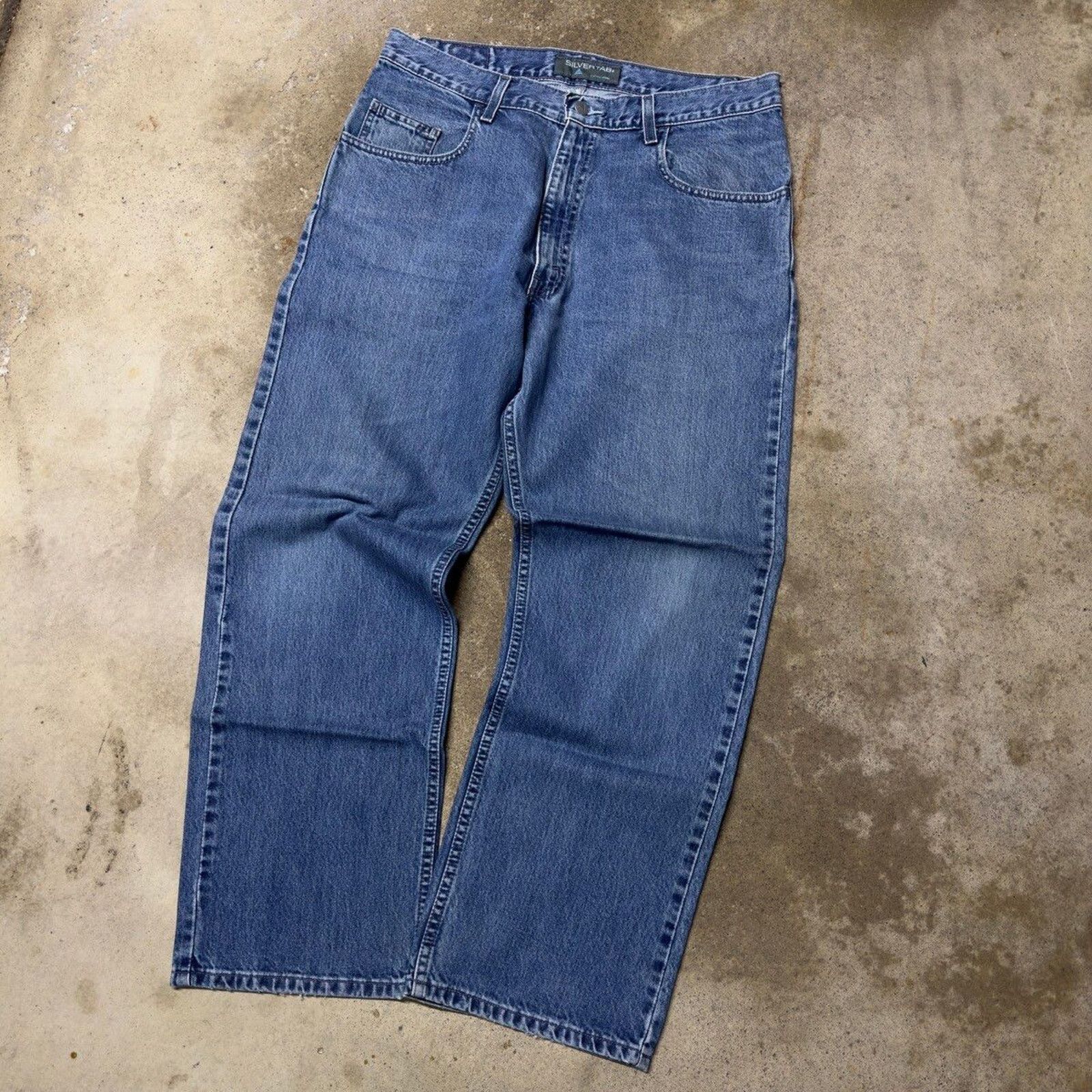 Levi's Levi's Silvertab Baggy Wide Leg Skater Jeans ERD Grunge Size US 34 / EU 50 - 3 Thumbnail