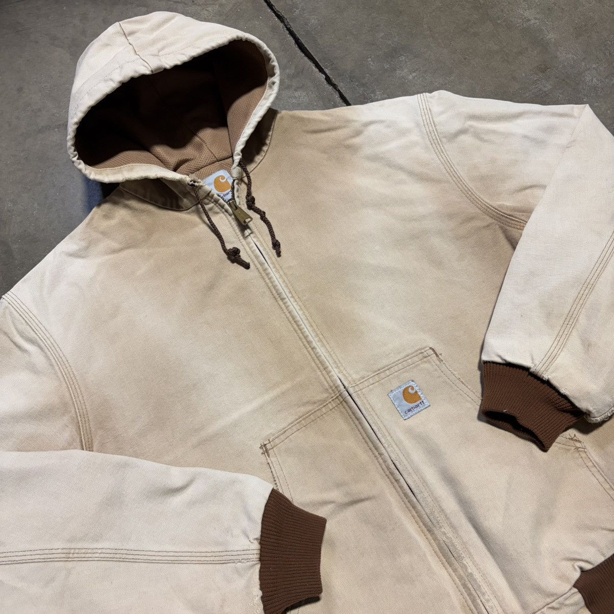 Carhartt Vintage 90s Carhartt Hooded Jacket Thermal Line JR106 J03 Size US XL / EU 56 / 4 - 4 Thumbnail