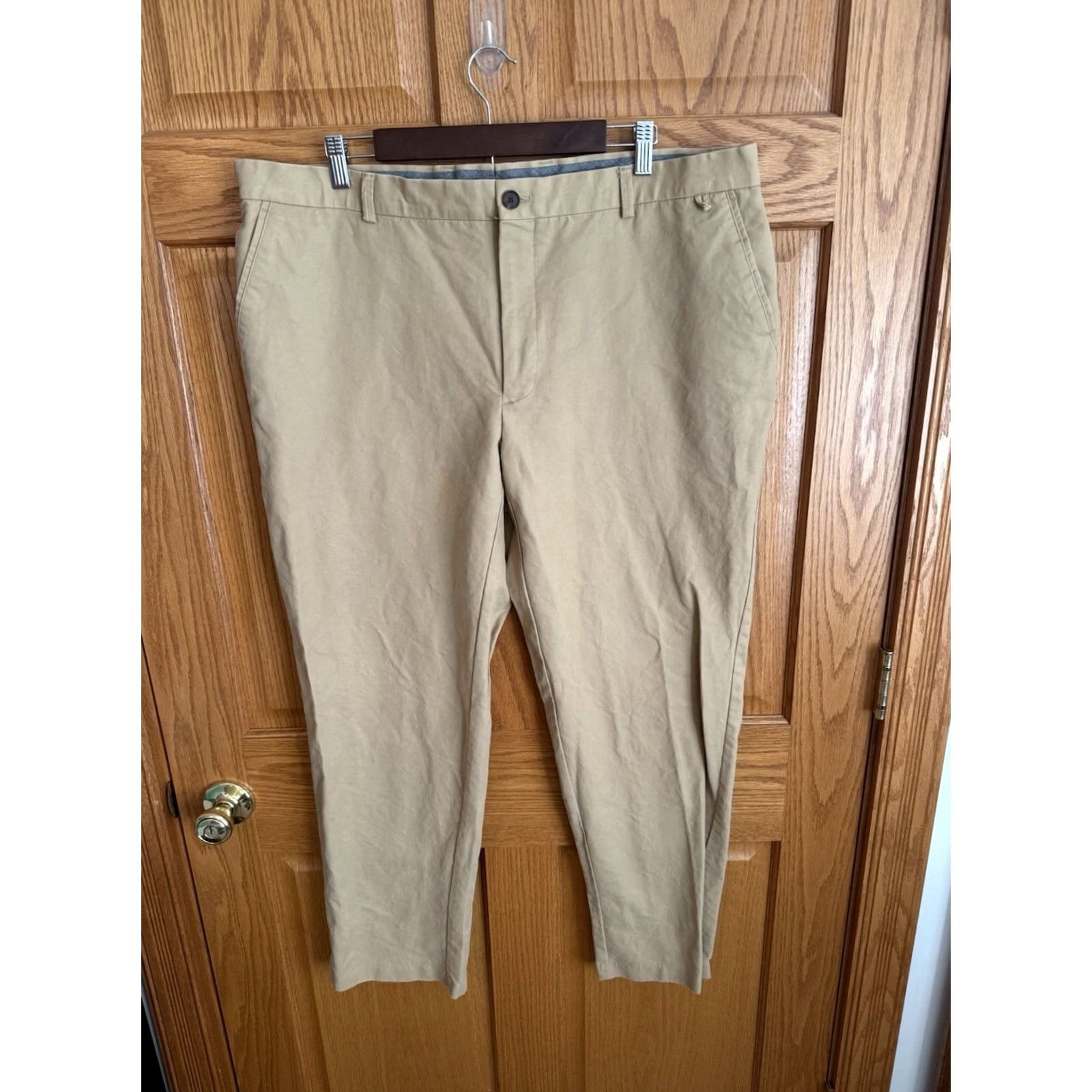 Joseph Abboud Joseph Abboud Men’s Beige Stretch Chino Pants Classic 42x32 Kahki Size US 42 / EU 58 - 2 Thumbnail