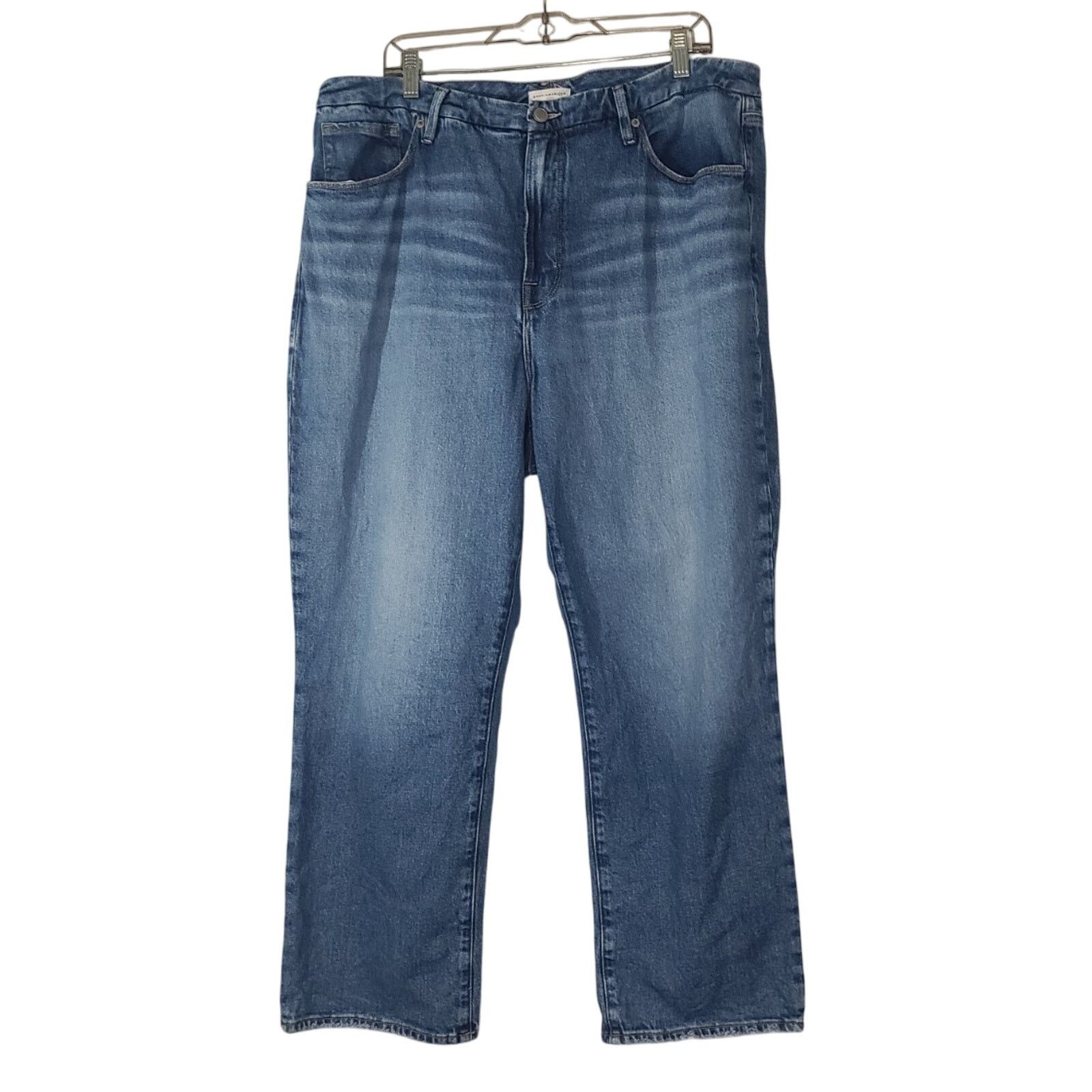 Good American Good American Indigo295 Good Icon Straight Jeans US 18 Plus Size 40" / US 18 - 3 Thumbnail