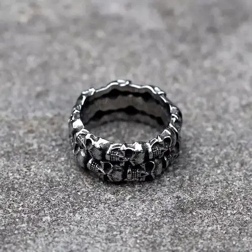 Jewelry × Vintage Unique Skull ring punk Size ONE SIZE - 2 Thumbnail