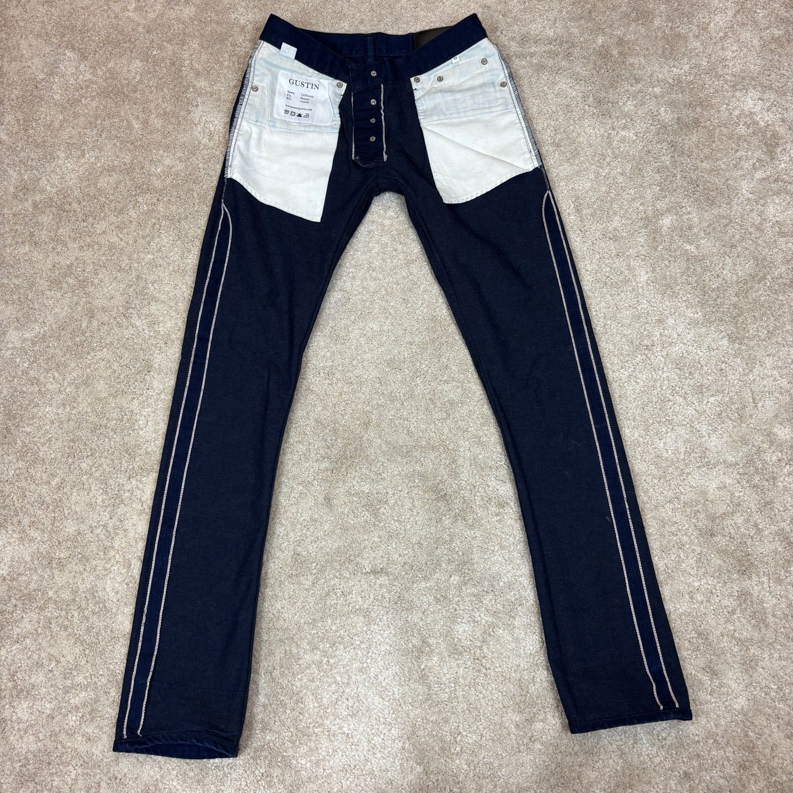 Gustin Gustin California Skinny Selvedge Denim Jeans Men's 32x33 Size US 32 / EU 48 - 5 Thumbnail