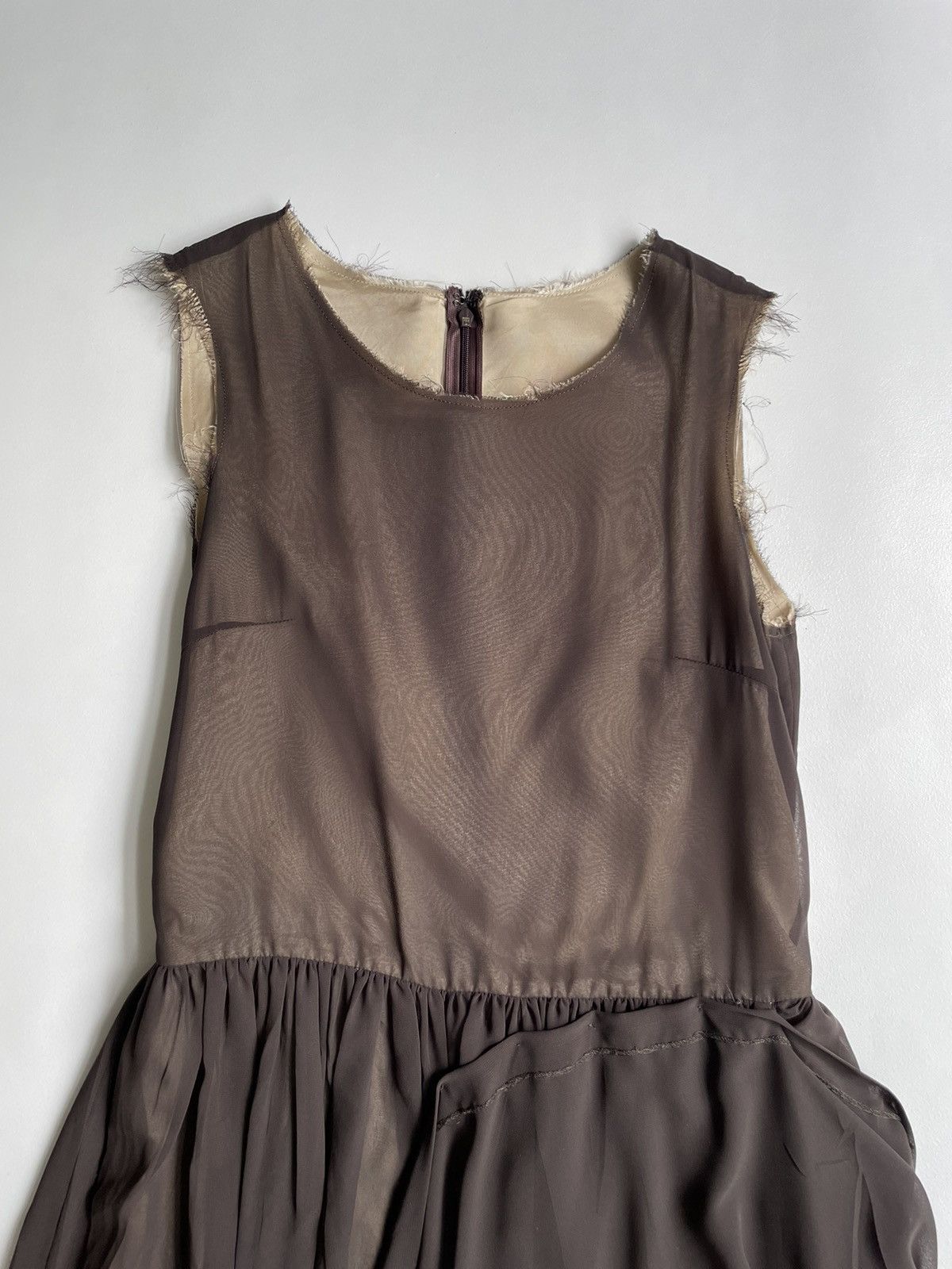 Maison Margiela S/S 03 Raw Edge Lifted Up Skirt Dress Size M / US 6-8 / IT 42-44 - 3 Thumbnail