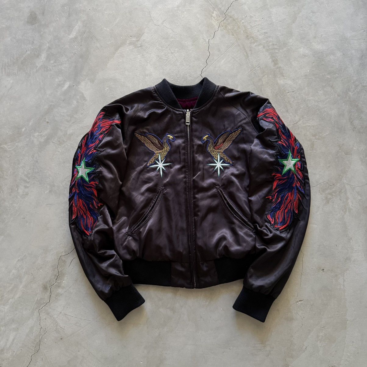 Diesel Diesel Reversible Bomber Rare Velvet Sukajan Jacket Size S / US 4 / IT 40 - 9 Thumbnail