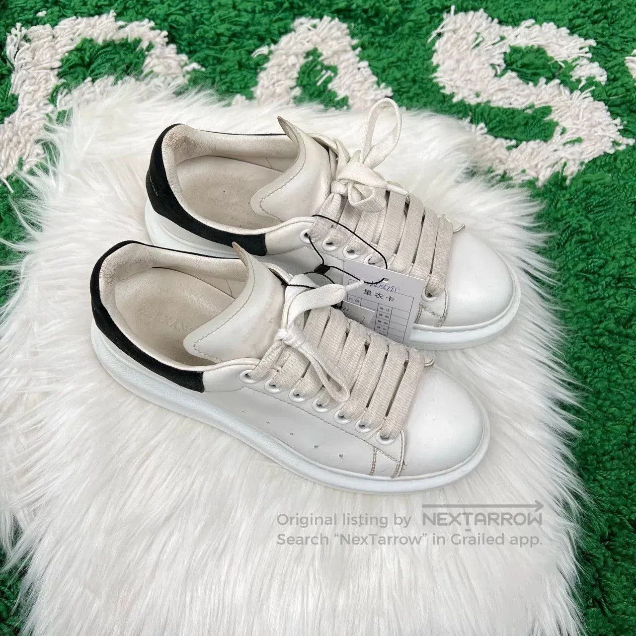 Alexander McQueen Alexander McQueen Black Tail Thick-Sole Sneakers. Size US 6 / IT 36 - 5 Thumbnail