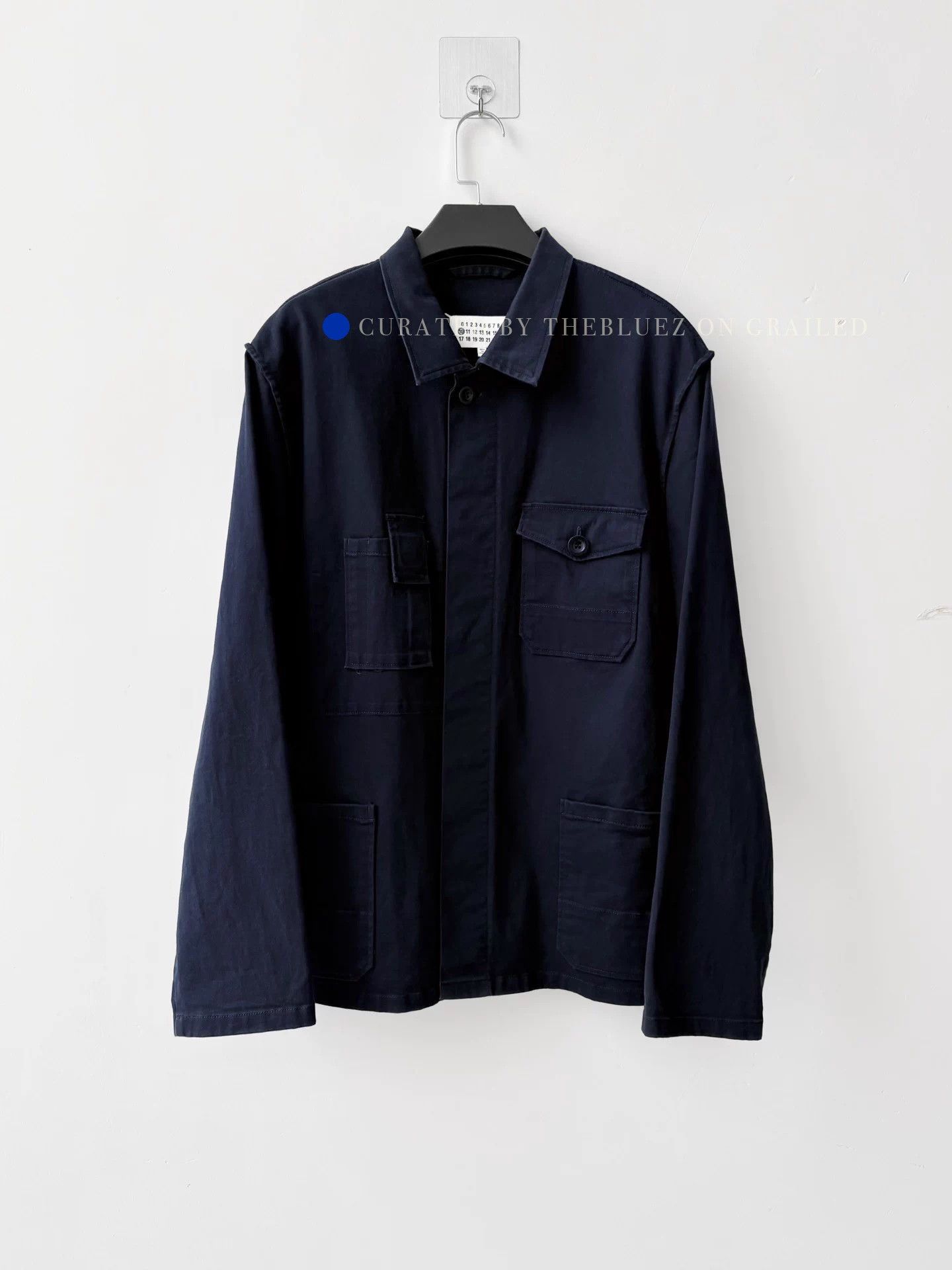 Maison Margiela Deconstructed Pocket Shirt Jacket in Blue Size US M / EU 48-50 / 2 - 1 Thumbnail