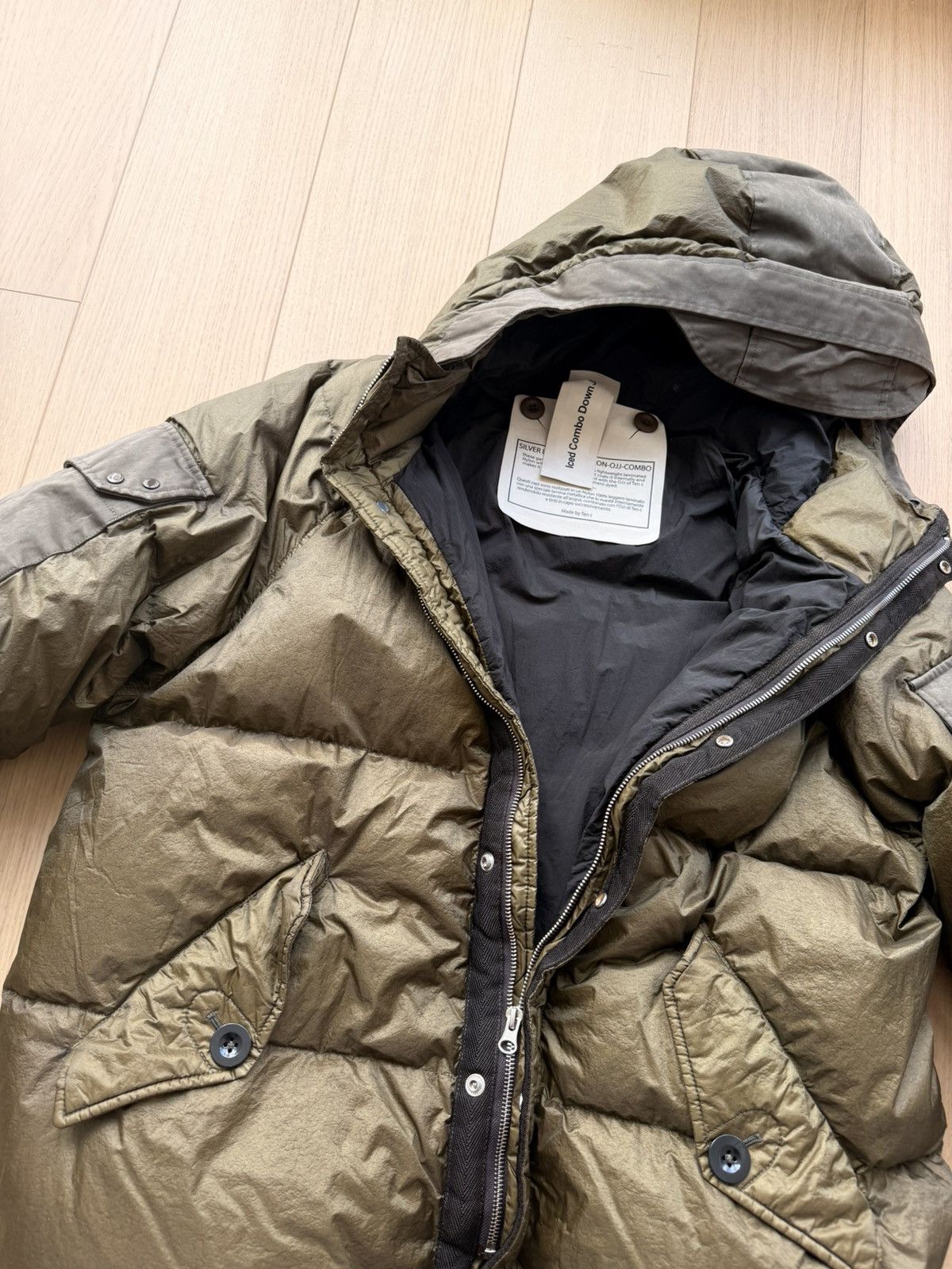 Ten C Ten C Iced Combo Down Jacket Olive 52/XL Size US XL / EU 56 / 4 - 10 Thumbnail