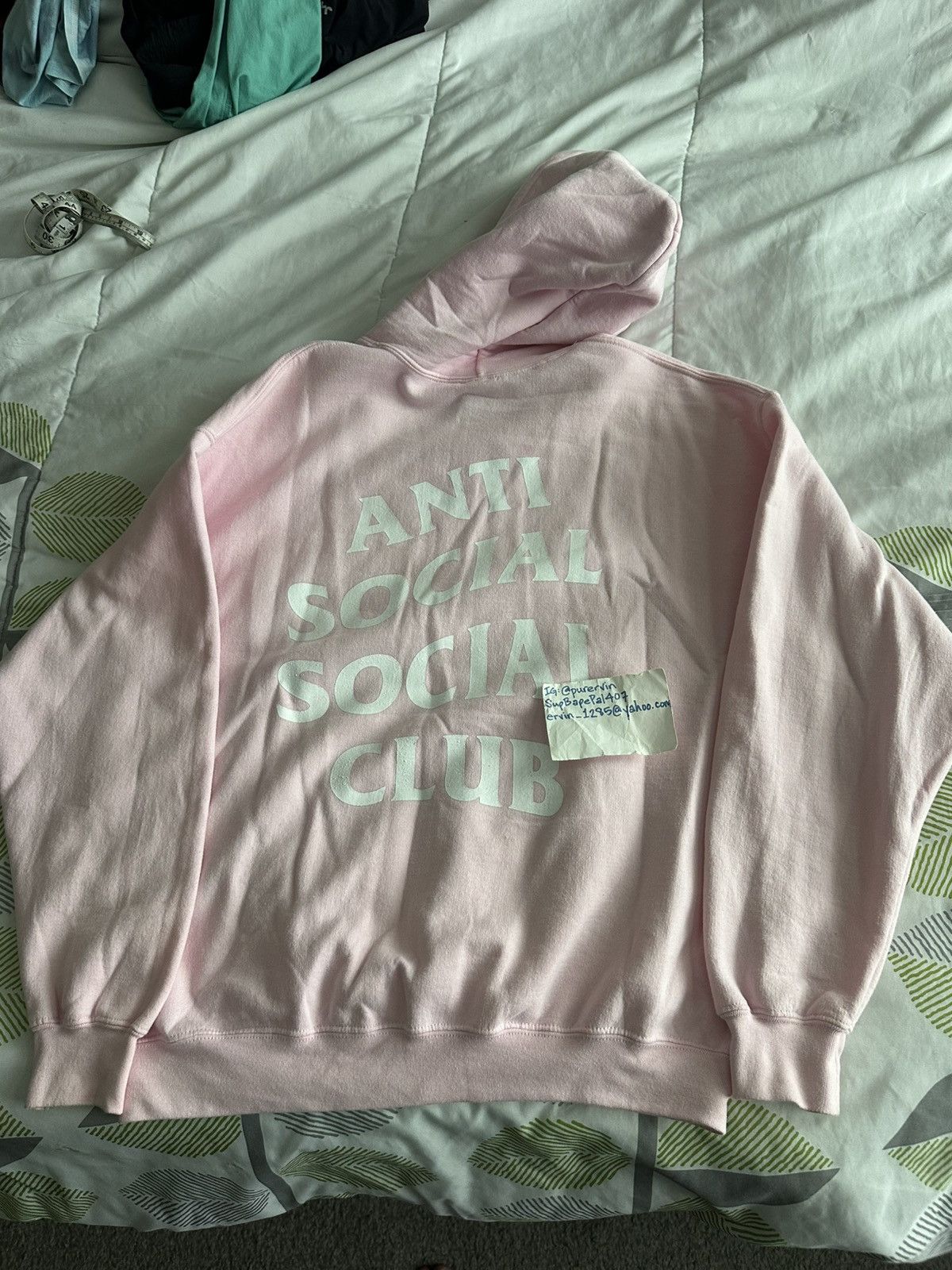 Anti Social Social Club Hoodie Pink size L Size US L / EU 52-54 / 3 - 2 Thumbnail
