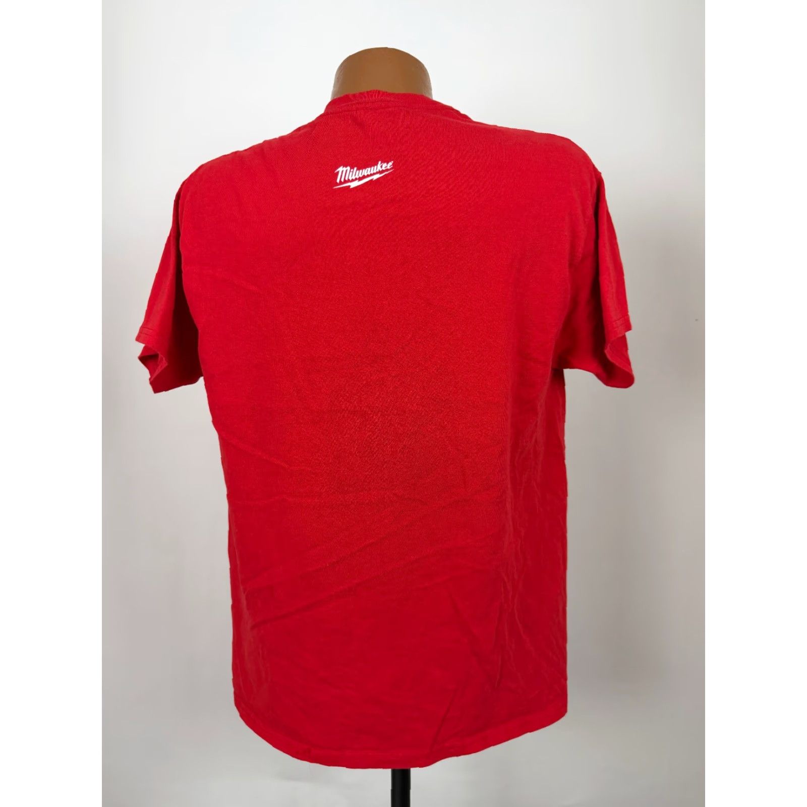 Gildan VINTAGE Milwaukee Tool Shirt Adult Large Red Logo Work M18 M12 Construction Short Sleeve Size US L / EU 52-54 / 3 - 7 Thumbnail