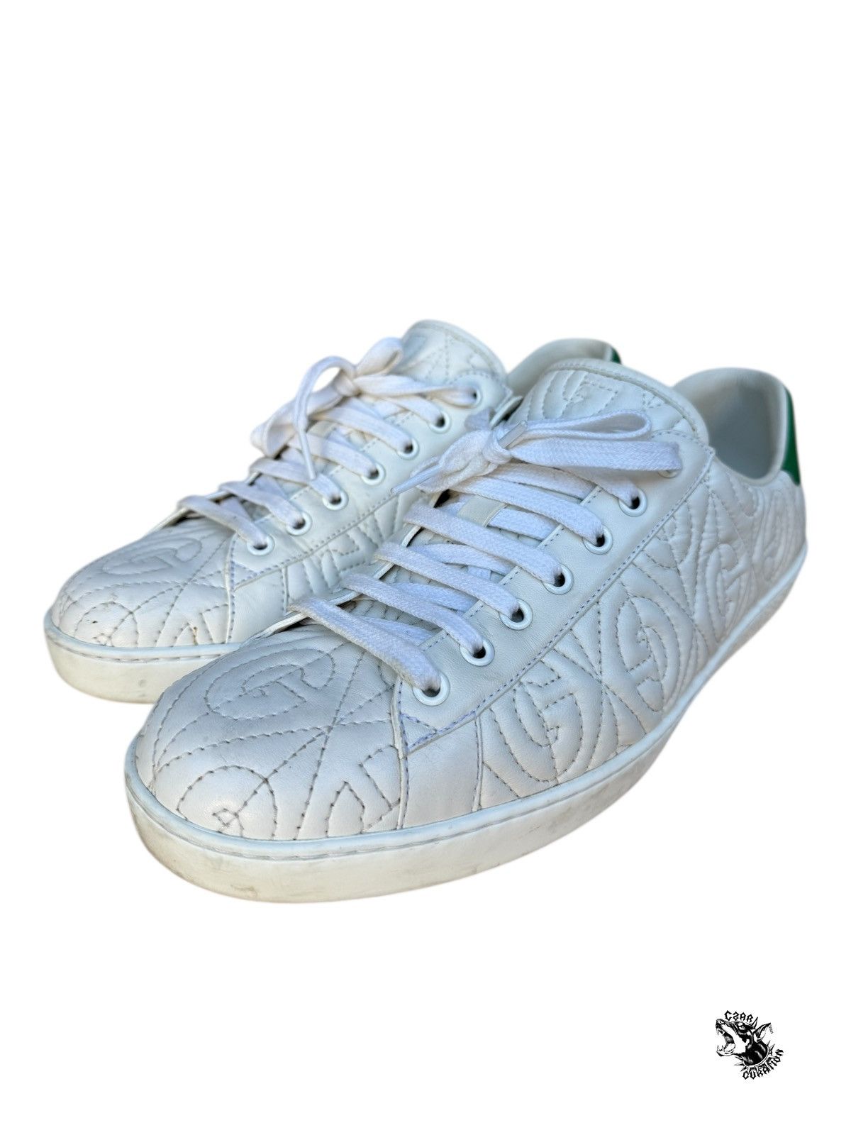 Gucci Gucci embroidered ace sneakers Size US 10.5 / EU 43-44 - 2 Thumbnail