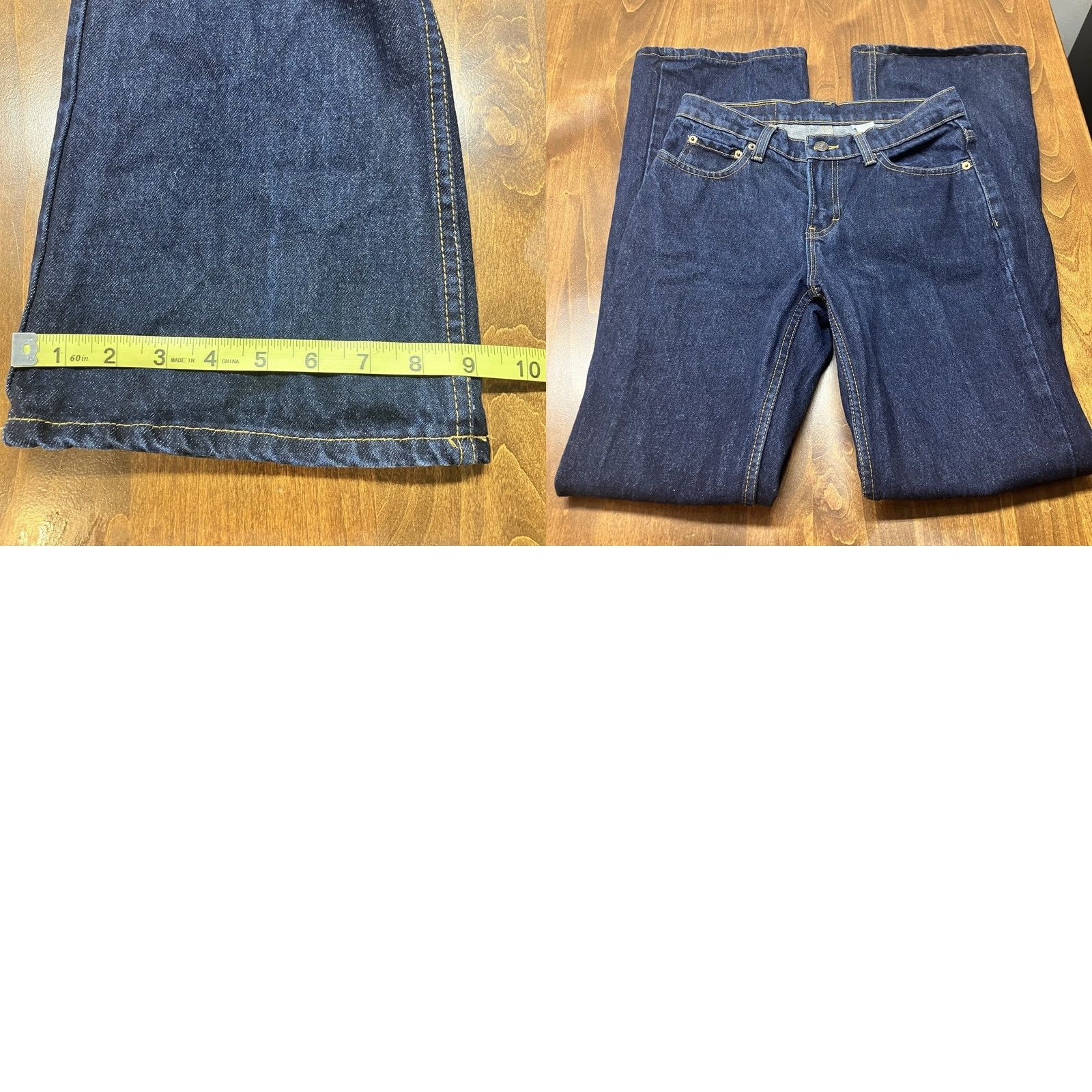 Jordache VINTAGE Jordache Jeans Womens 27 Dark Blue Flare Leg Wash Denim Mid Rise Size 27x31 Size 27" / US 4 / IT 40 - 9 Thumbnail