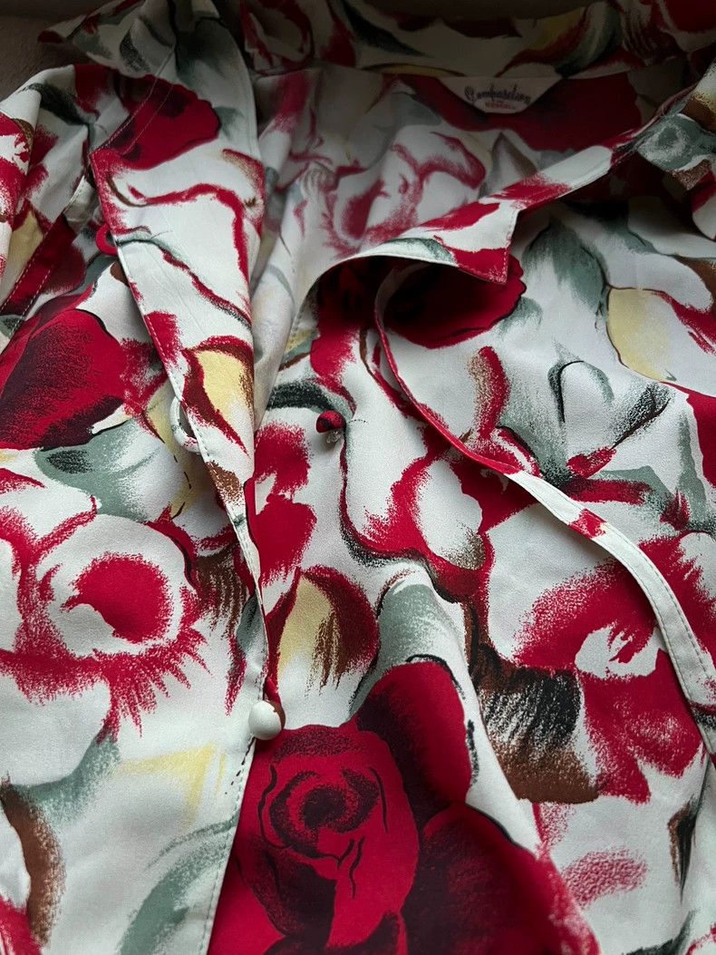 Kenzo KENZO Vintage rose flower tie shirt Size XS / US 0-2 / IT 36-38 - 8 Thumbnail