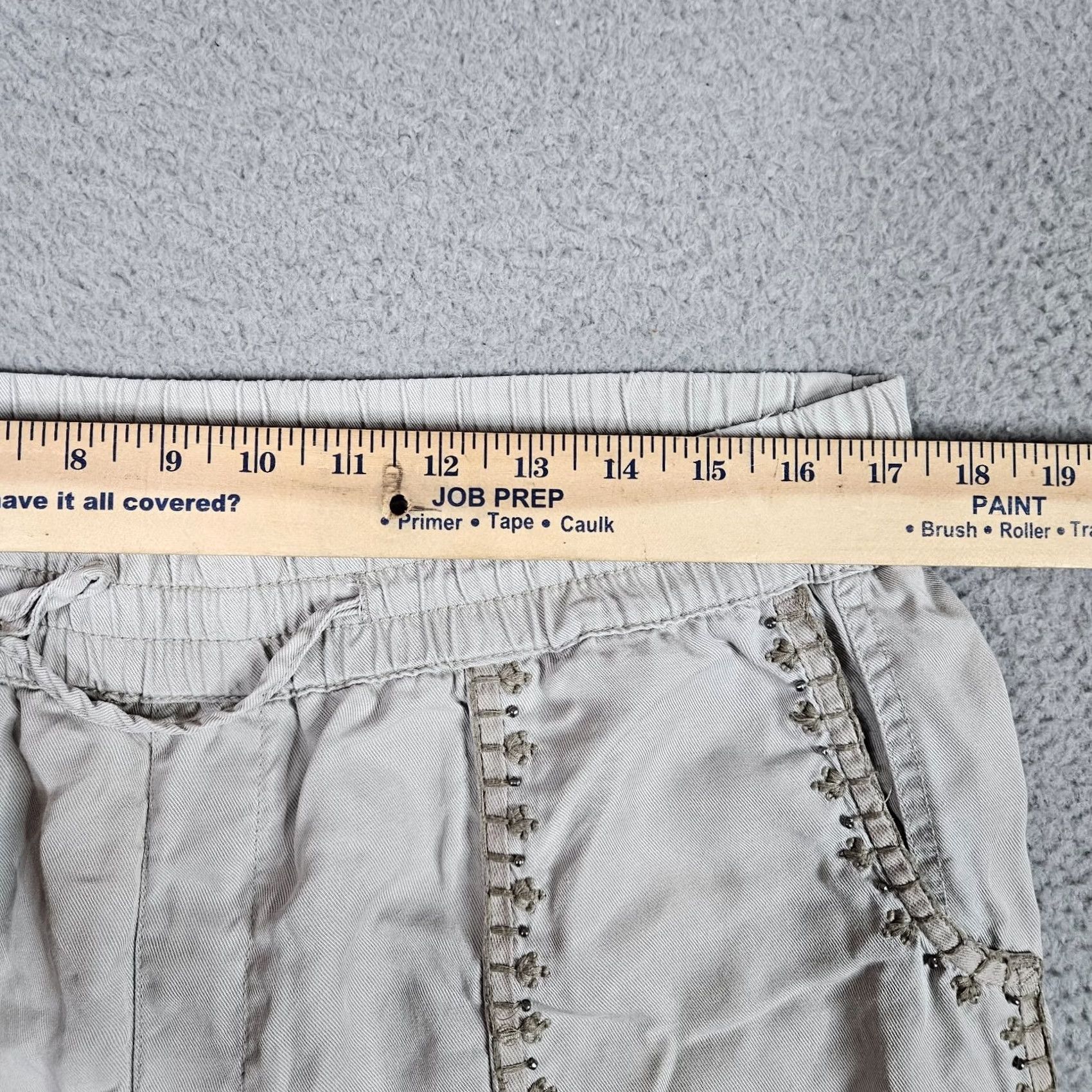 Vintage Hei Hei Women's Pants Jogger Tapered Pockets Studded Light Gray L Regular Inseam 24.5 in Size L Gray Mens Womens Girls Boys Size 36" / US 14 / IT 50 - 5 Thumbnail