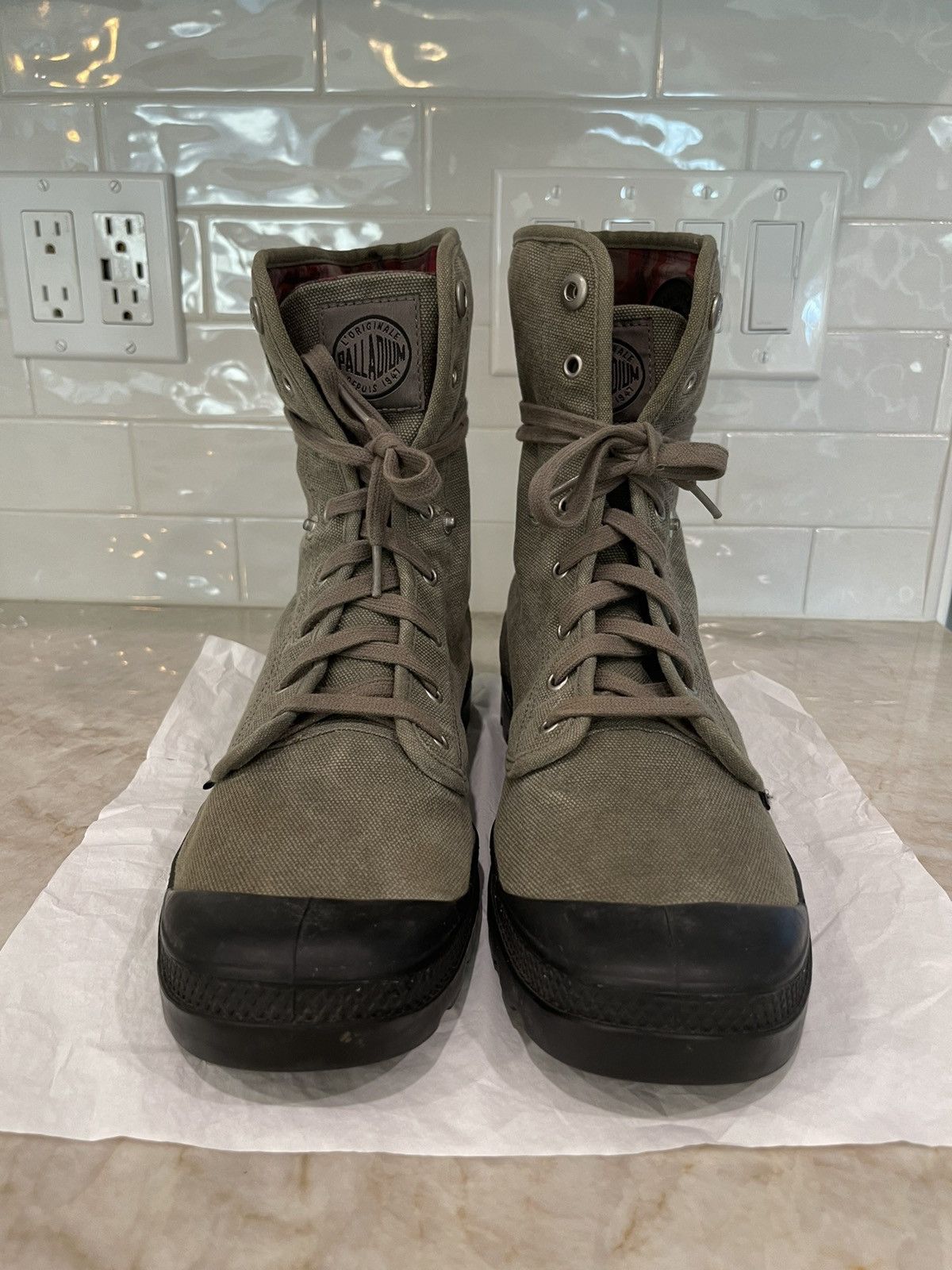 Palladium Palladium Military Grey Plaid Boots Grailed