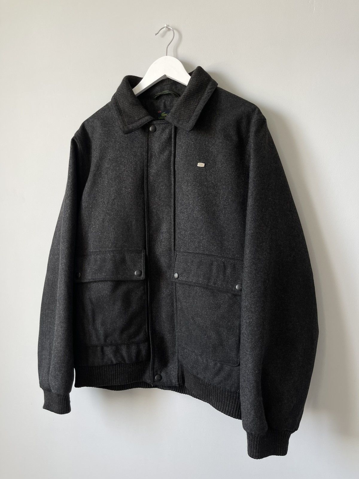 Lacoste VINTAGE LACOSTE WOOL BOMBER JACKET 90'S OLDMONEY FRANCE Size US L / EU 52-54 / 3 - 6 Thumbnail