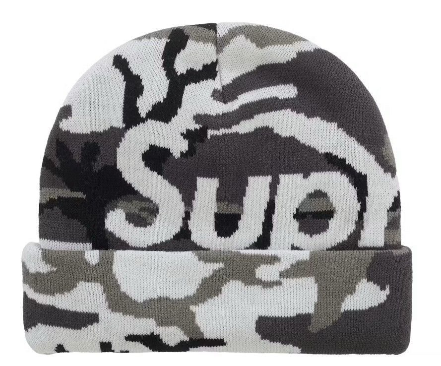 Supreme Supreme Big Logo Snow Camo Beanie (FW25) Size ONE SIZE - 1 Thumbnail