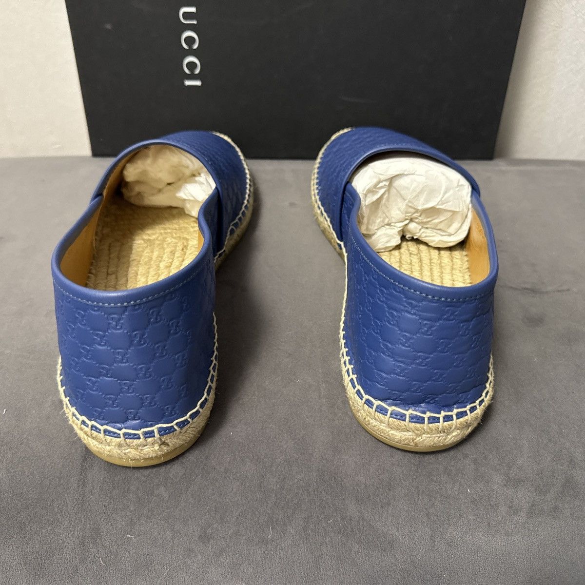 Gucci New Gucci Microguccissima Mens Leather Espadrilles sz G11 Size US 11.5 / EU 44-45 - 6 Thumbnail