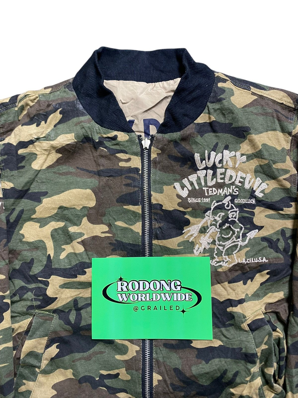 Other VINTAGE TEDMAN LUCKY DEVIL JACKET ARMY REVERSEBLE VARSITY Size US M / EU 48-50 / 2 - 2 Thumbnail