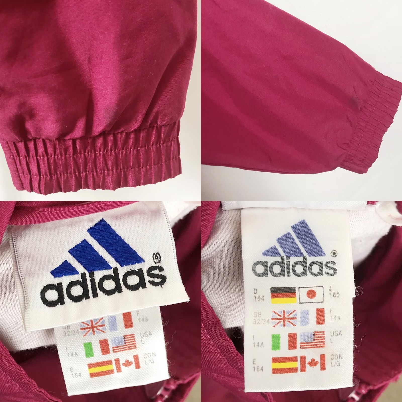 Adidas VINTAGE adidas Cropped Jacket Women’s Pink Zip Up 32/34, Short, Regular, Logo, Polyester, Casual, Clean, Used, Vietnam, Women Size XXS / US 00 / IT 34 - 8 Thumbnail