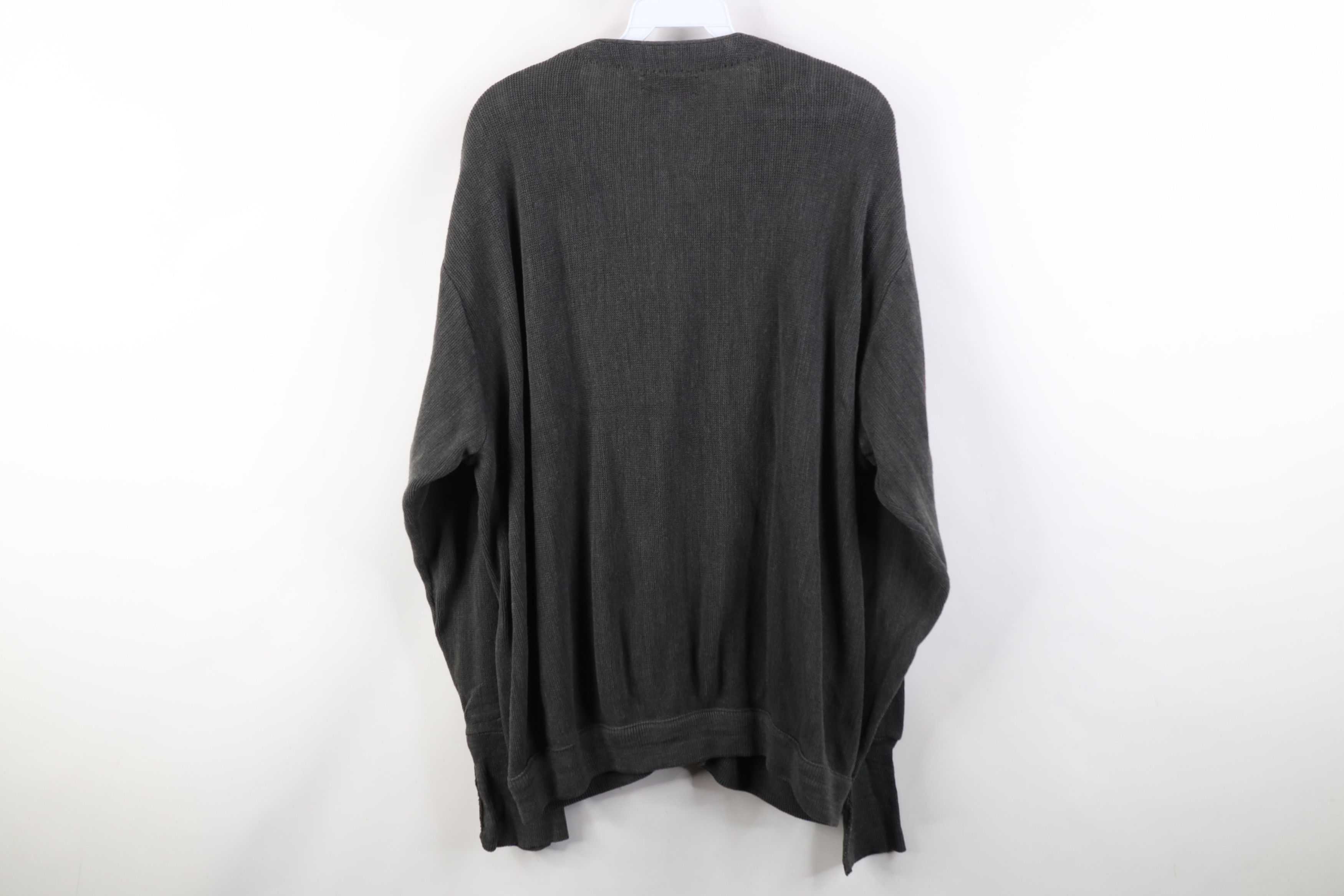 Vintage Vintage 90s Streetwear Knit Cardigan Sweater Dark Gray USA Size US XL / EU 56 / 4 - 9 Thumbnail