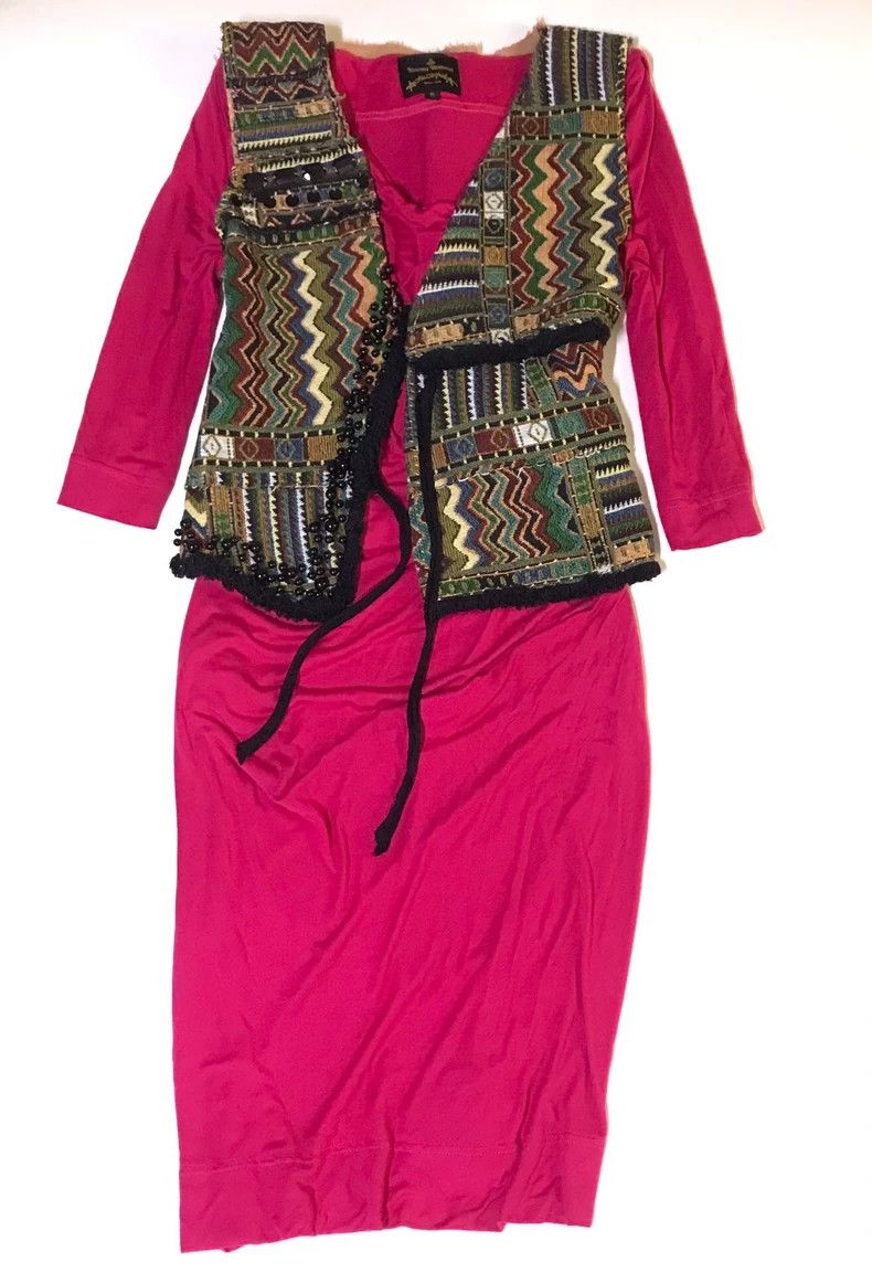 Other Vivienne Westwood Rose red swing collar dress Size S / US 4 / IT 40 - 2 Thumbnail