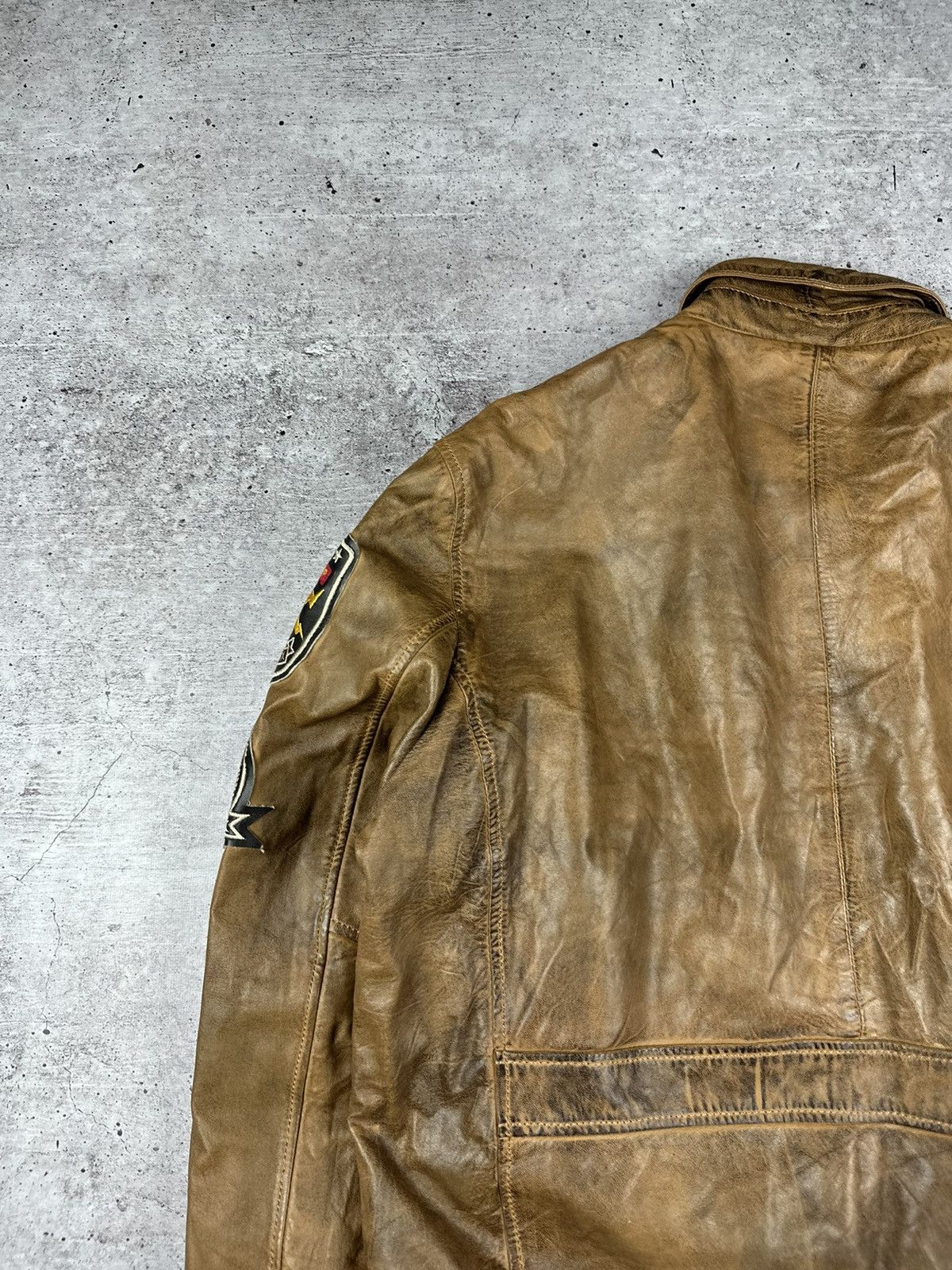 Vintage Vintage Aviatrix Fighter Group Leather Jacket Size US XL / EU 56 / 4 - 16 Thumbnail