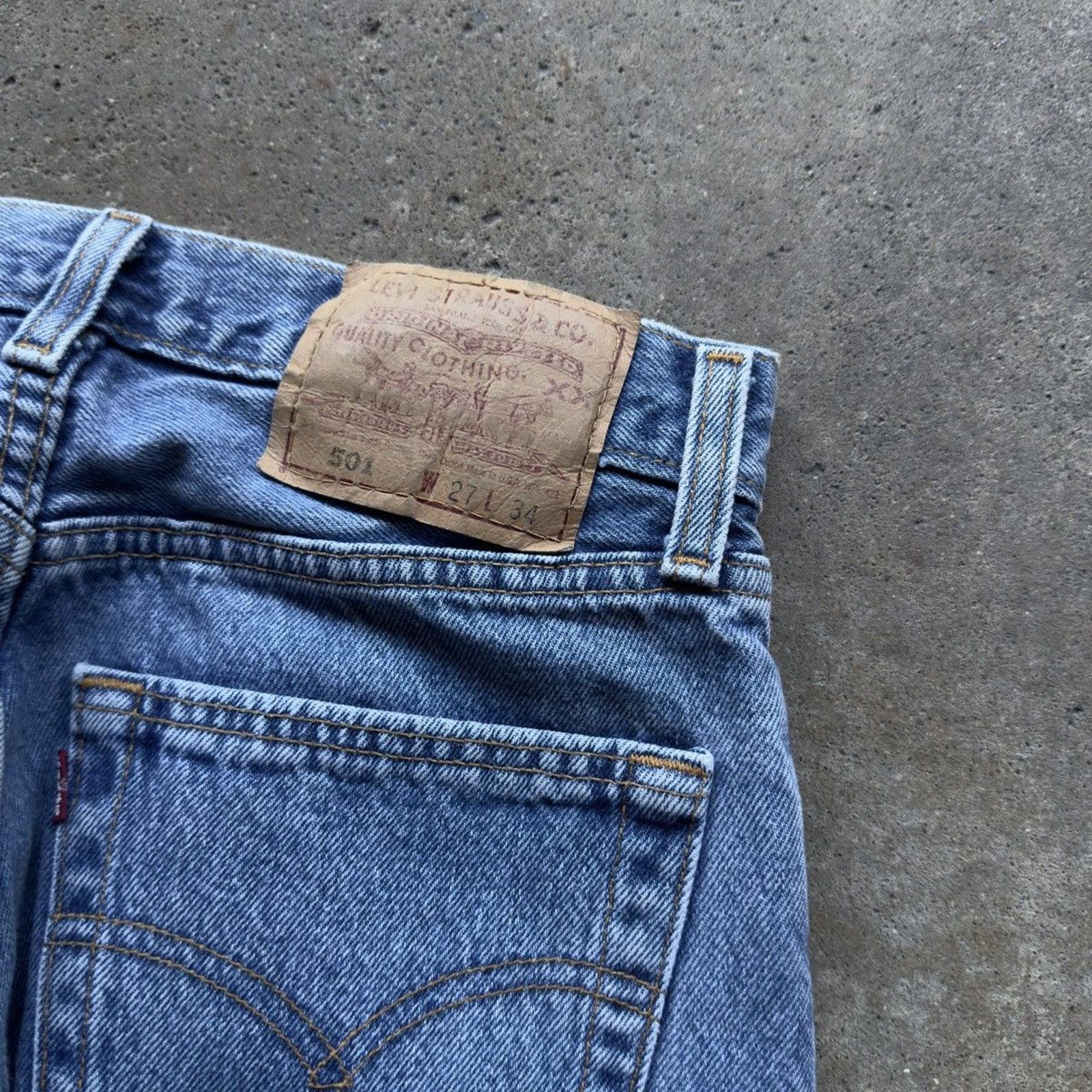Vintage 90s Women’s Levi’s 501 Jeans Made in USA ERD Grunge Size 27" / US 4 / IT 40 - 14 Thumbnail