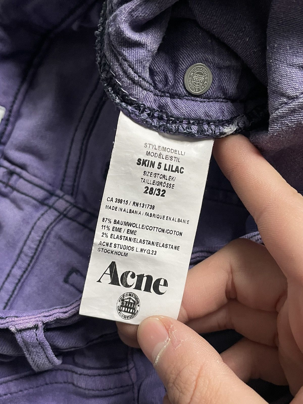 Acne Studios Acne Studios Purple Pants Size 28" / US 6 / IT 42 - 9 Thumbnail