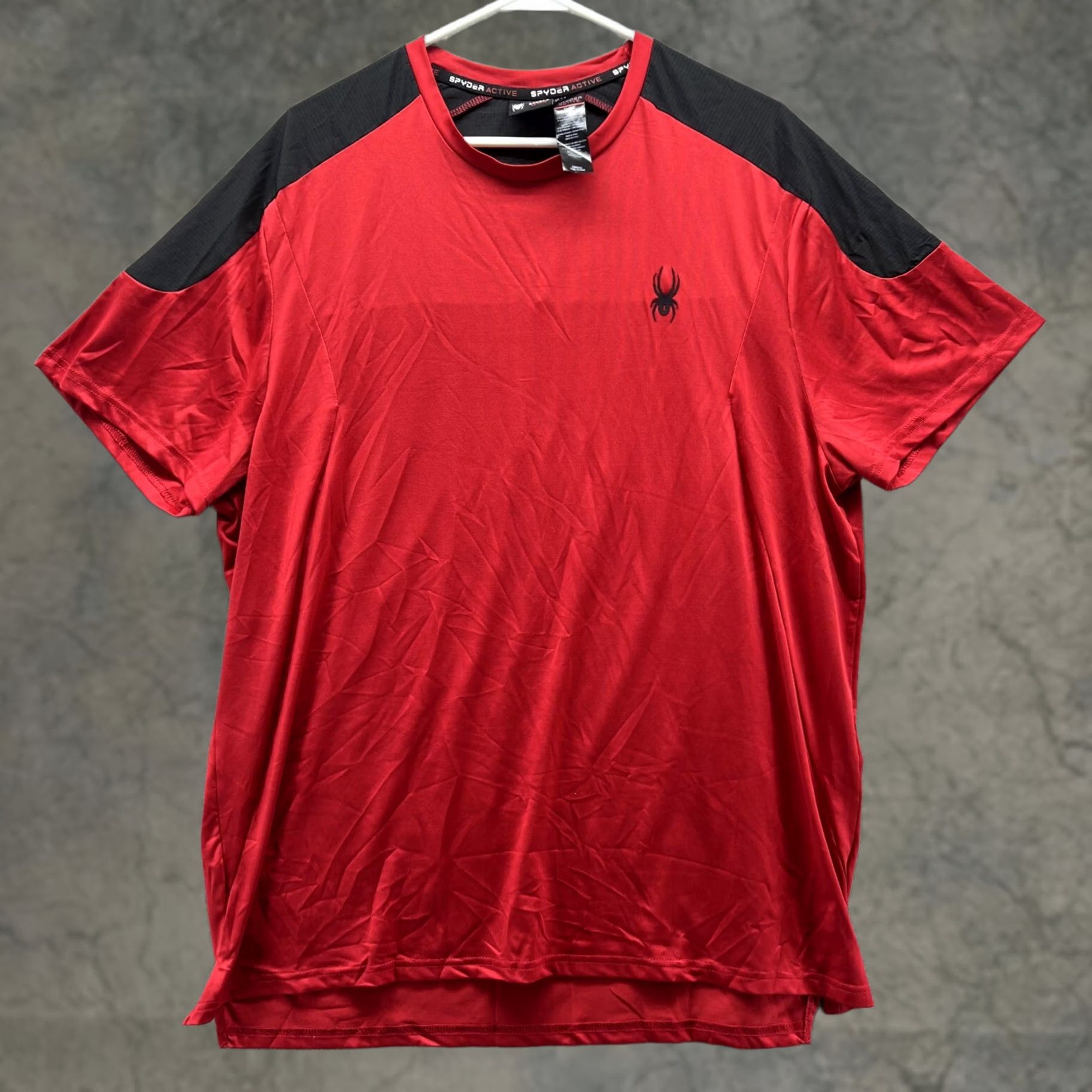 Spyder Spyder Shirt Men XL Red Athletic Tee Training Active Polyester Crew Neck Short Sleeve T-Shirt Size US XL / EU 56 / 4 - 1 Thumbnail