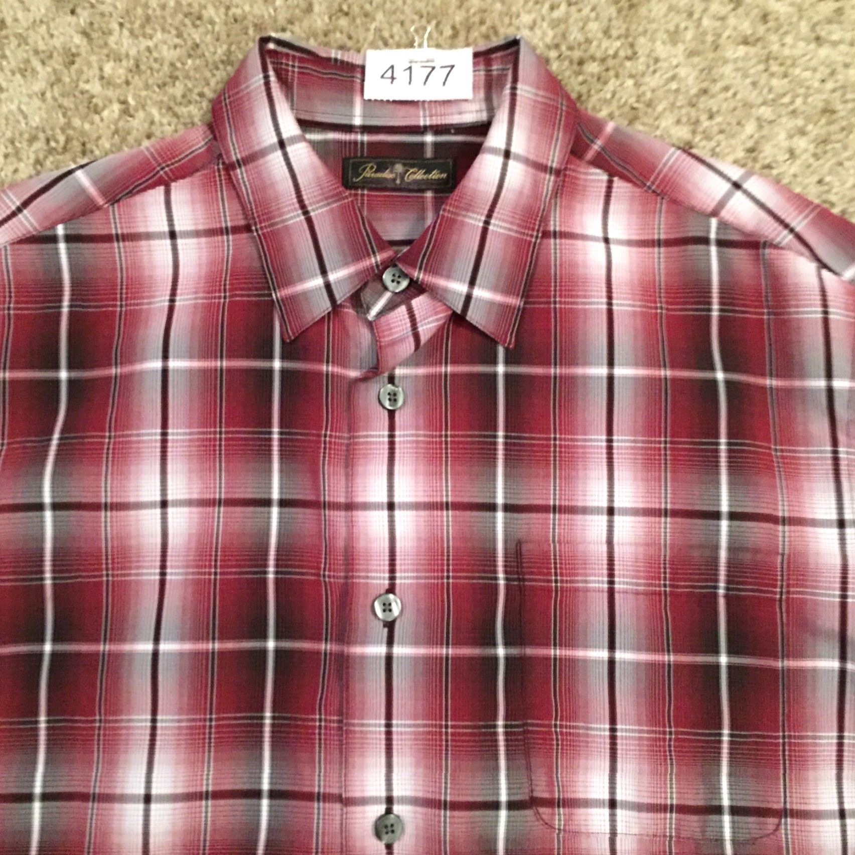 Vintage Paradise Collection Shirt Mens Medium Red Plaid Long Sleeve Button Up Size US M / EU 48-50 / 2 - 3 Thumbnail