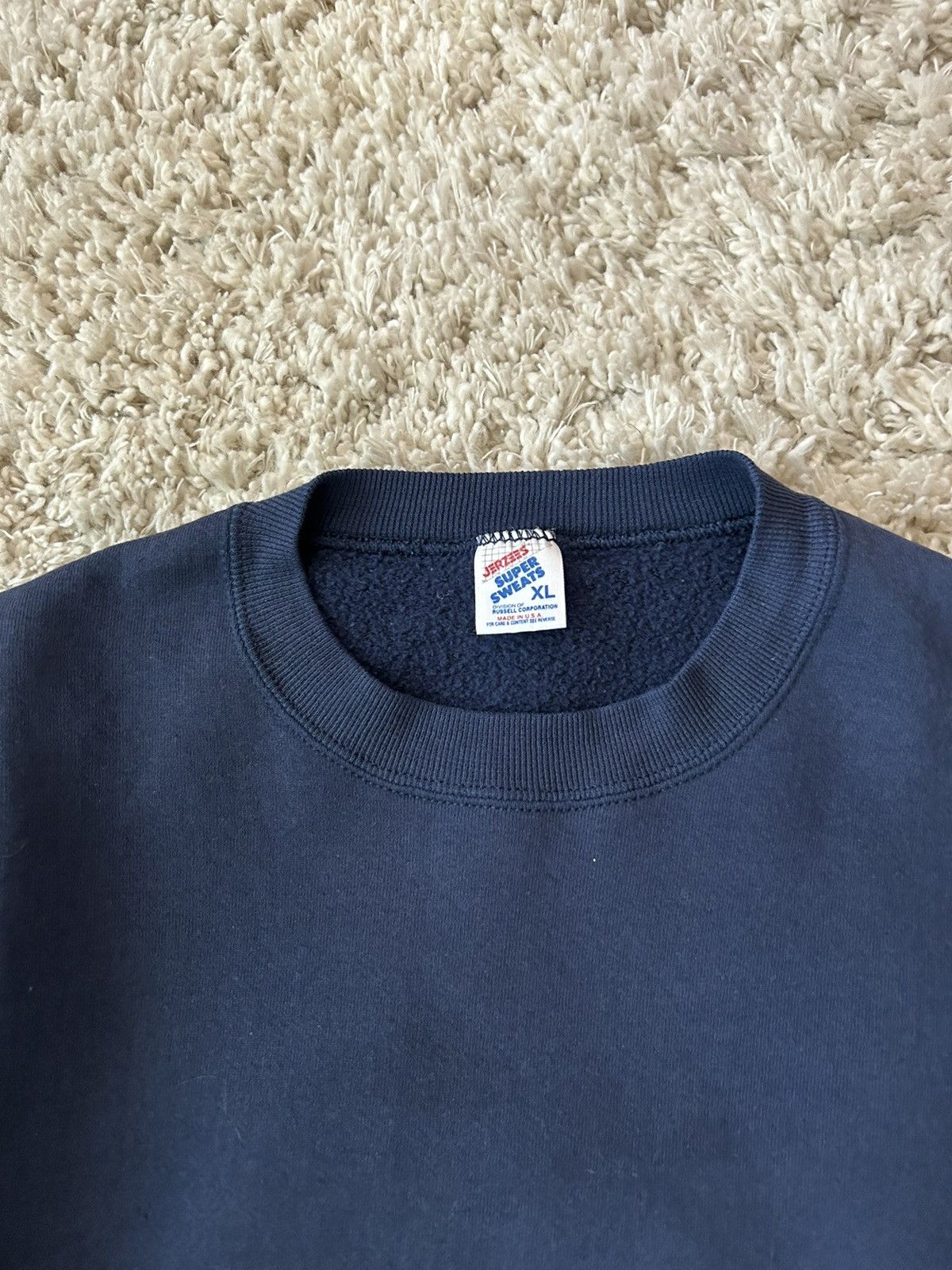 Jerzees × Vintage Vintage 90s Blue Painted Crewneck Size US XL / EU 56 / 4 - 3 Thumbnail