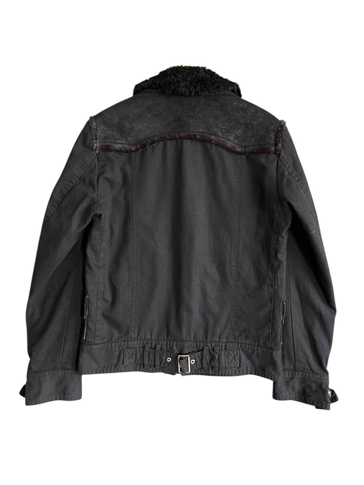 Morgan Homme Very Rare Vintage Morgan Homme Waxed Faux Fur Jacket 1990s Size US L / EU 52-54 / 3 - 2 Thumbnail