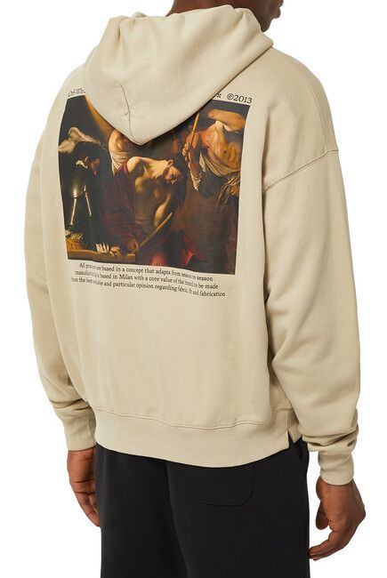Off-White Sand Caravaggio Crowning Oversized Hoodie Size US XS / EU 42 / 0 - 2 Thumbnail