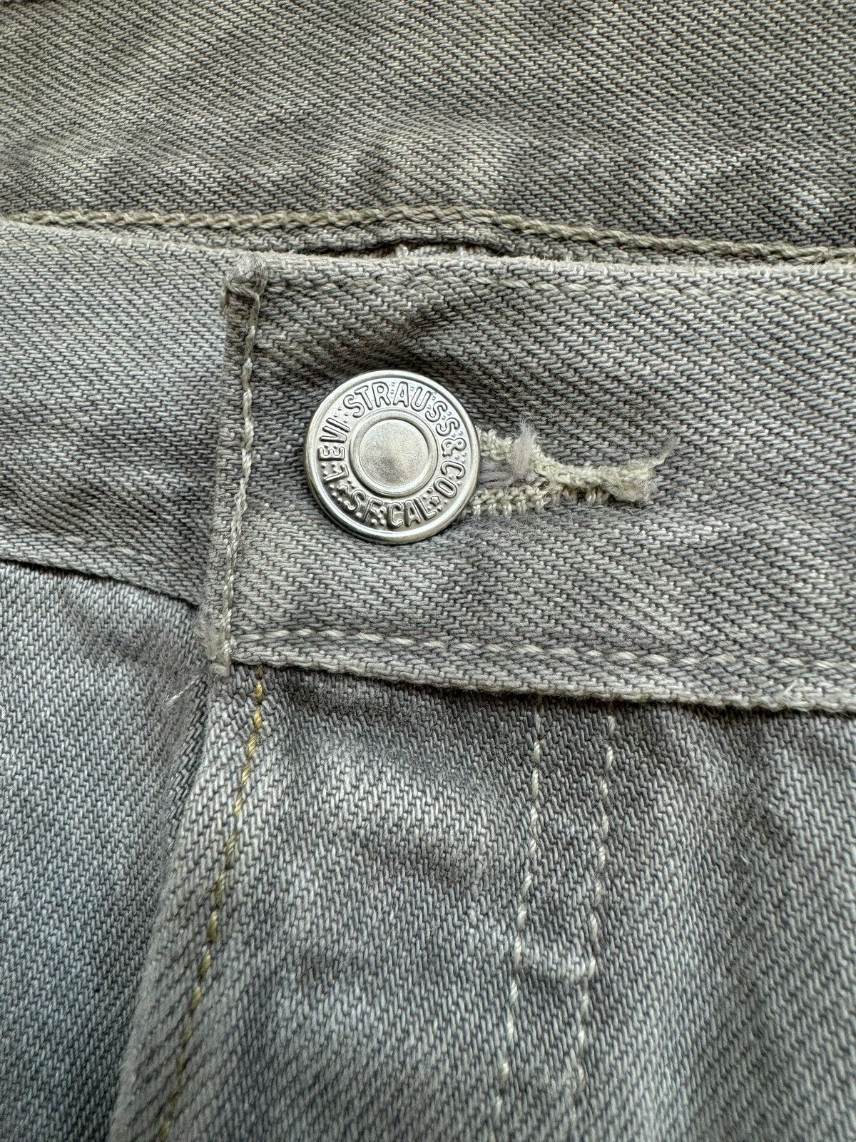 If Six Was Nine Vintage Levi's 501 Grey Wash Painter Denim Jeans Size US 35 - 6 Thumbnail