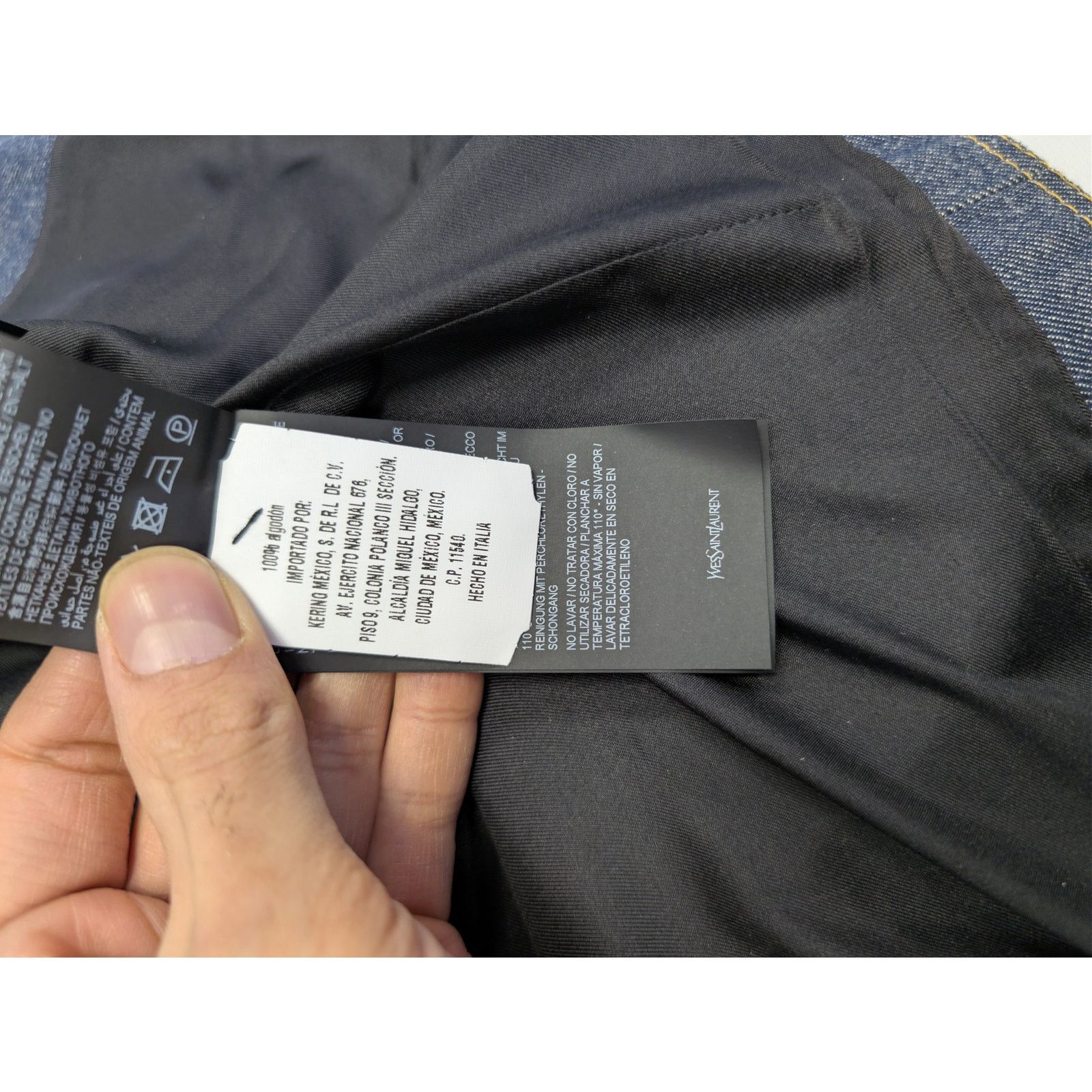 Saint Laurent Paris o1rshd1 Veste Jean Tailleur tailored denim jacket Deep Blue Size M / US 6-8 / IT 42-44 - 18 Thumbnail