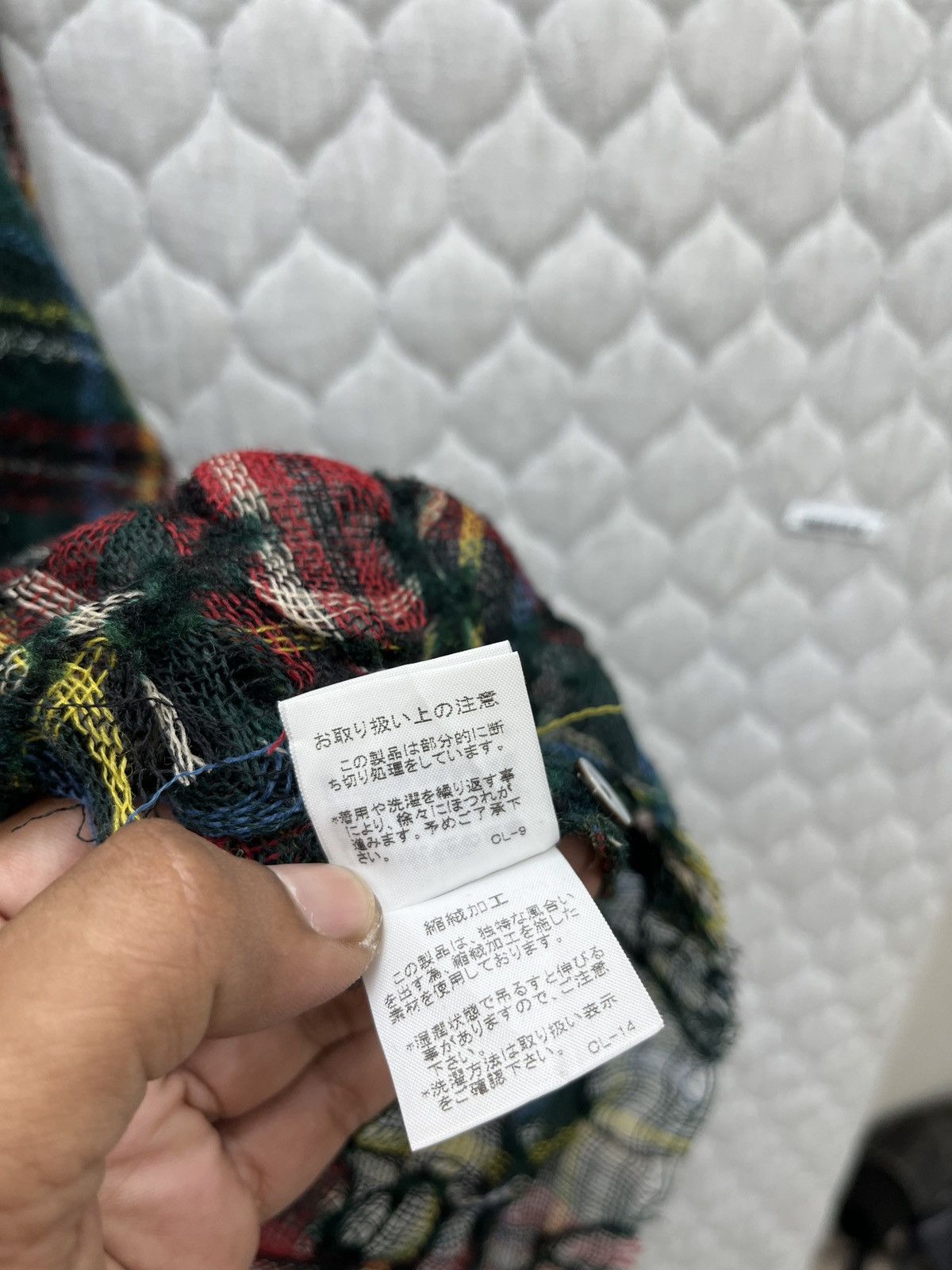 Issey Miyake 🔥🔥VINTAGE ISSEY MIYAKE SUNAO KUWAHARA TARTANWOOL MESH SHIRTS Size M / US 6-8 / IT 42-44 - 12 Thumbnail