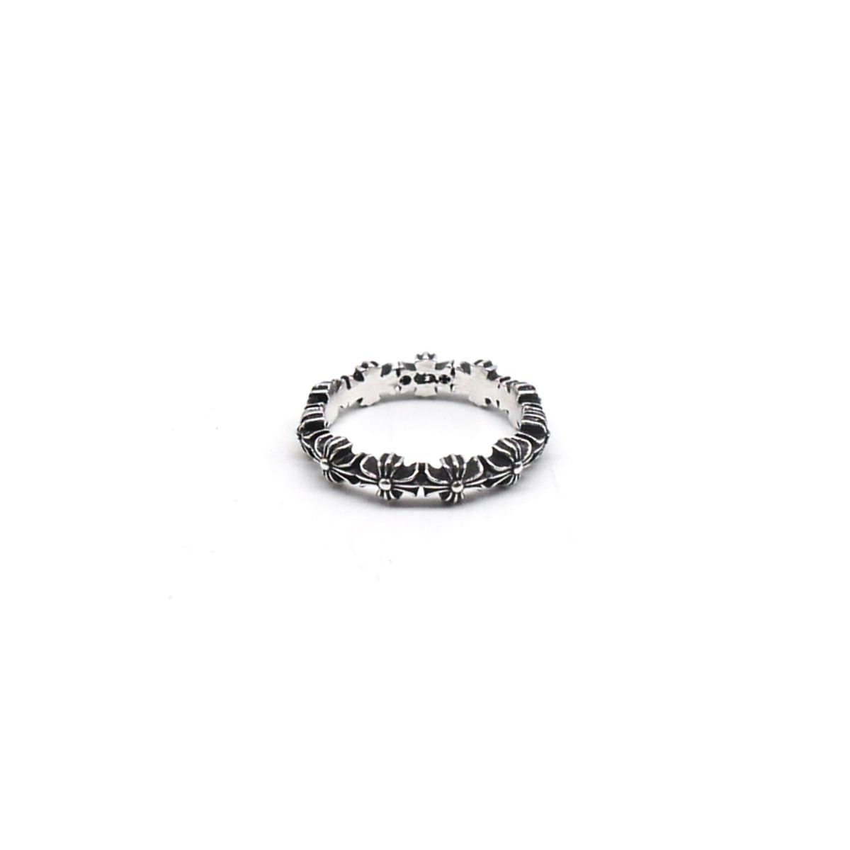 Chrome Hearts Silver Tiny E Plus Band Ring