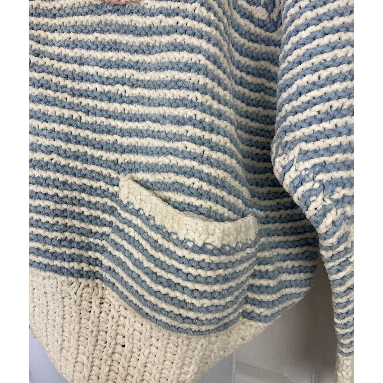 Henri Bendel VTG Henri Bendel Cardigan Sweater Knit Fish Striped L READ Size L / US 10 / IT 46 - 6 Thumbnail