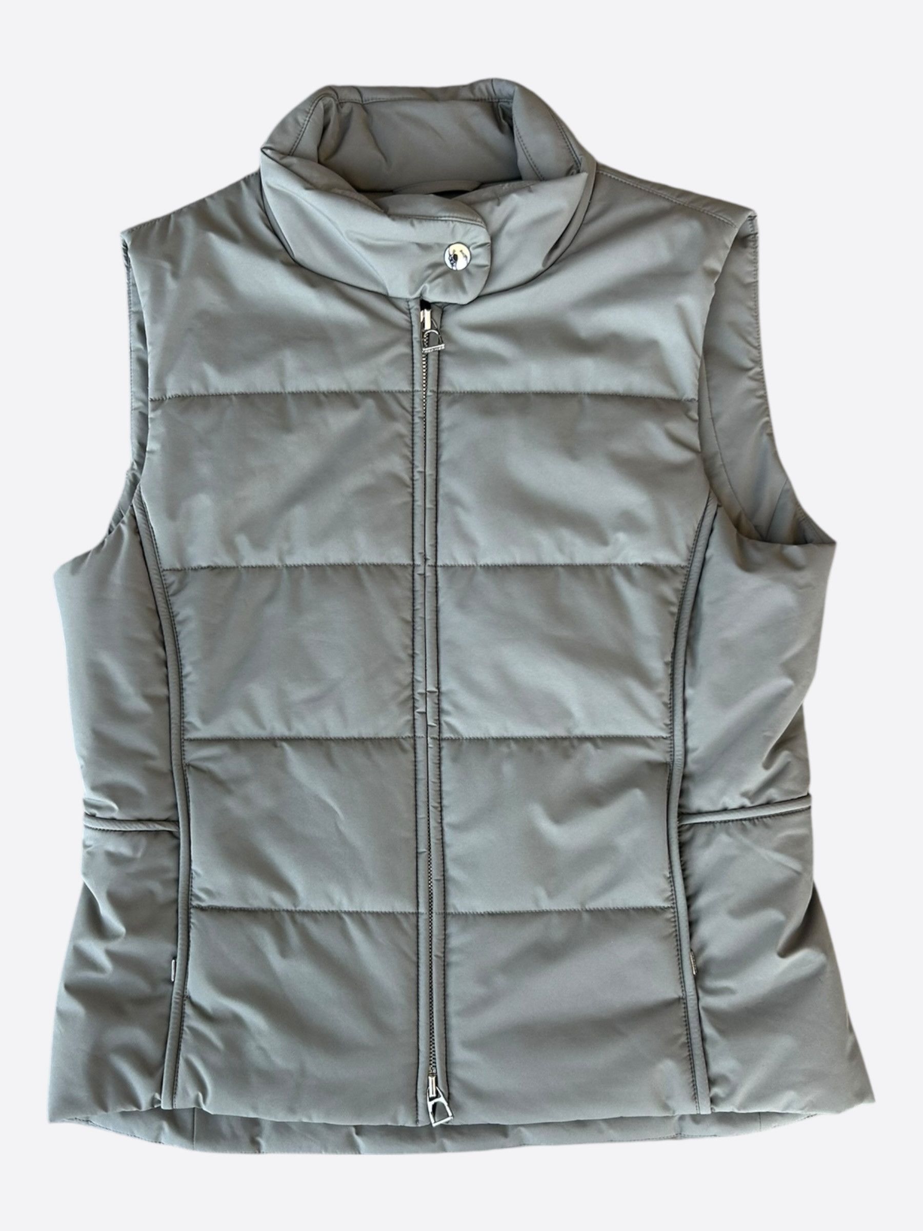 Hermes Hermes Grey Women's Jockey Vest Size M / US 6-8 / IT 42-44 - 1 Thumbnail