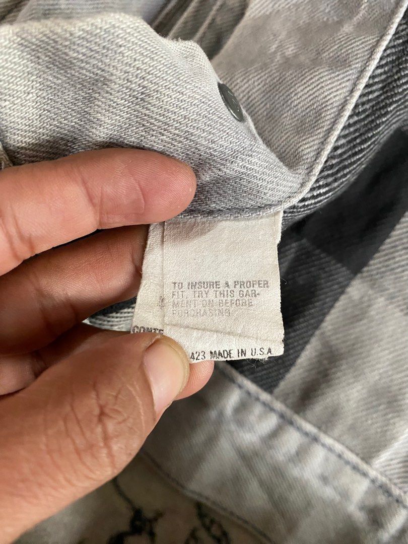 Levi's Vintage 80's Levi's 70707 Baggy Denim Jacket Plaid Lining Size US M / EU 48-50 / 2 - 7 Thumbnail