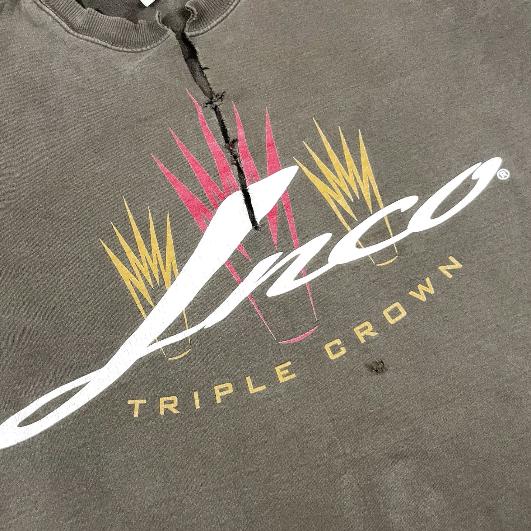 JNCO VINTAGE JNCO Sweatshirt Mens XL Brown Cut Off Short Sleeve Altered Triple Crown Size US XL / EU 56 / 4 - 3 Thumbnail