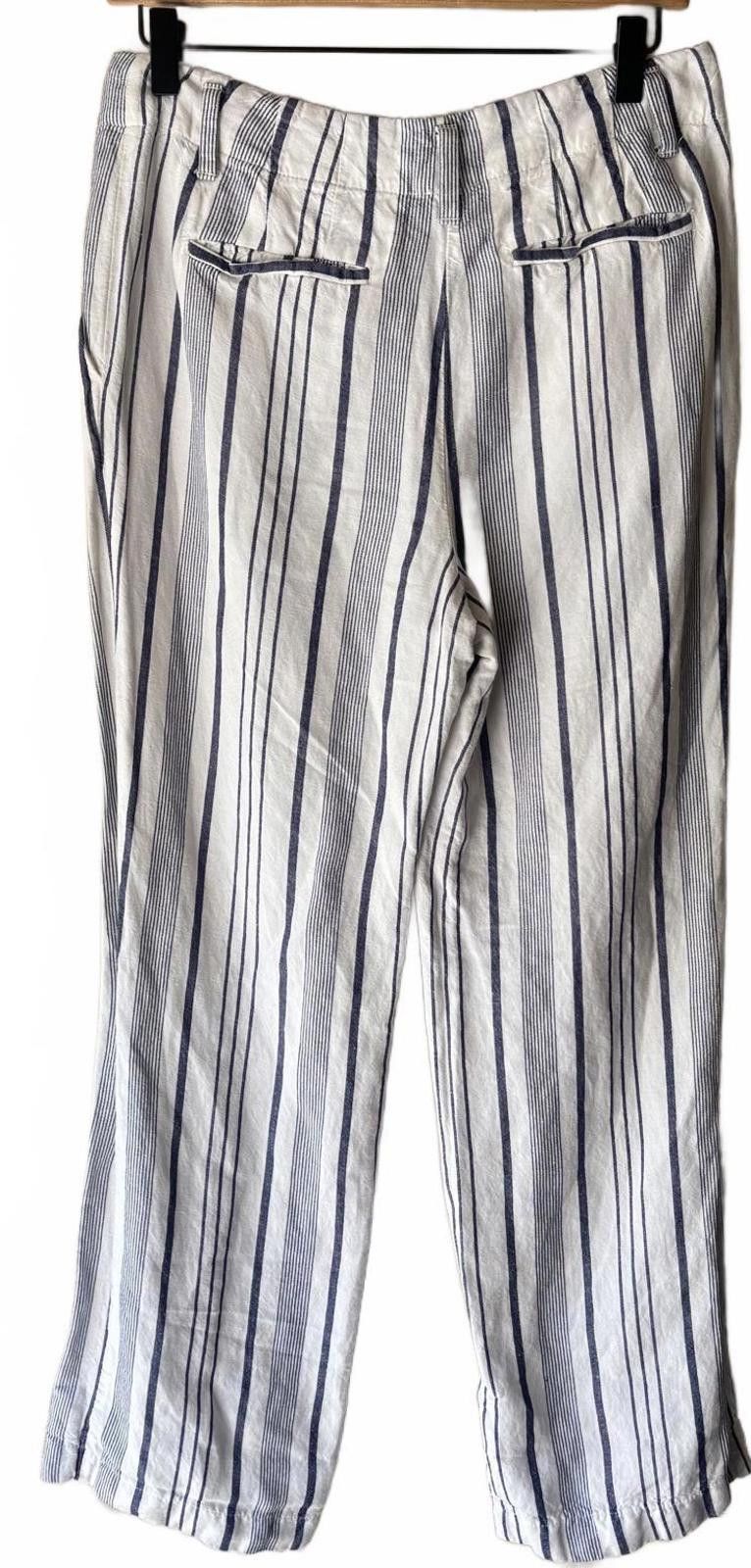 Other Ann Taylor LOFT Pants Stripe White Blue Size 26" / US 2 / IT 38 - 7 Thumbnail
