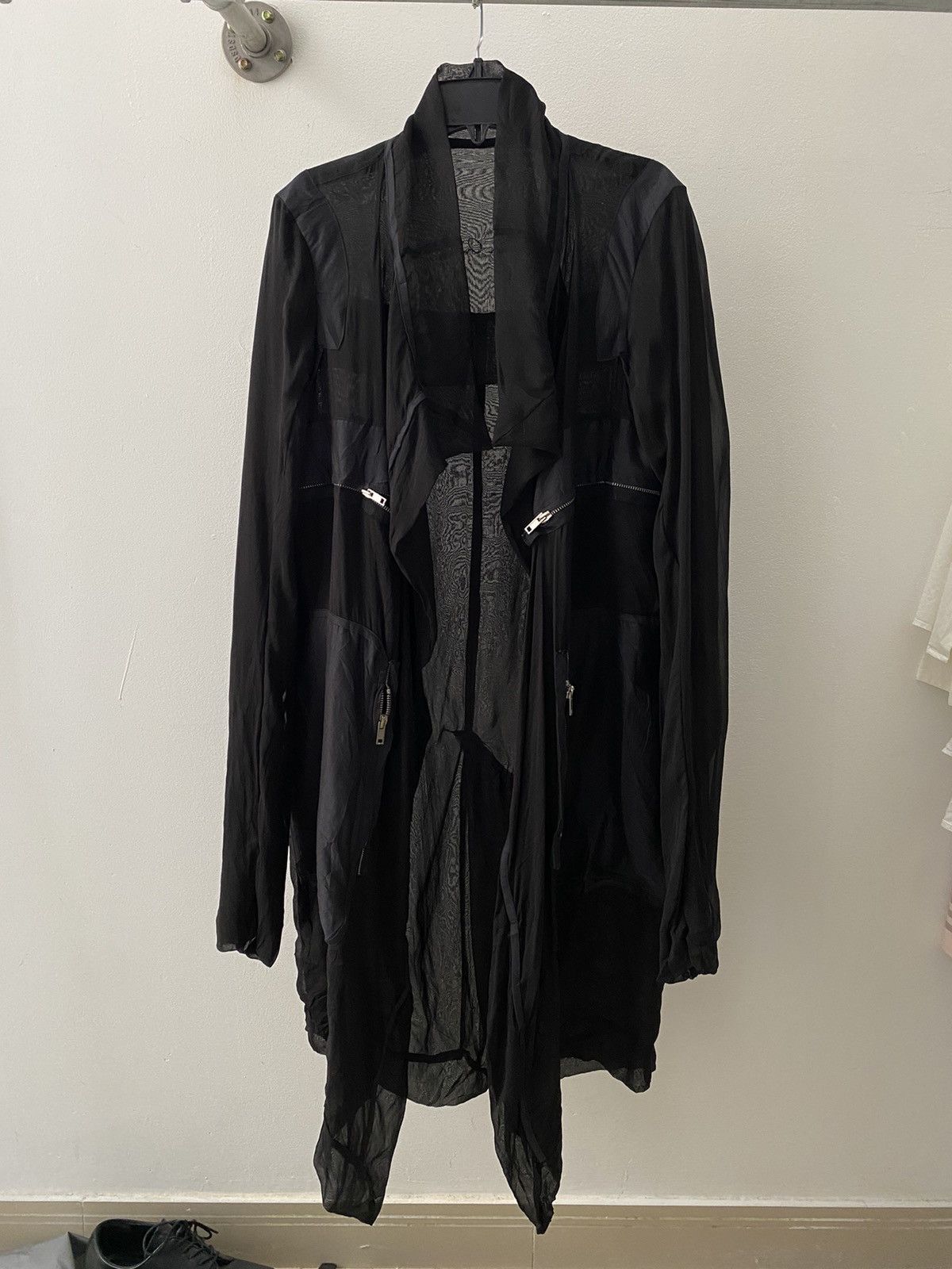 Rick Owens RickOwen multi pockets , double layer silk jacket Size ONE SIZE - 2 Thumbnail